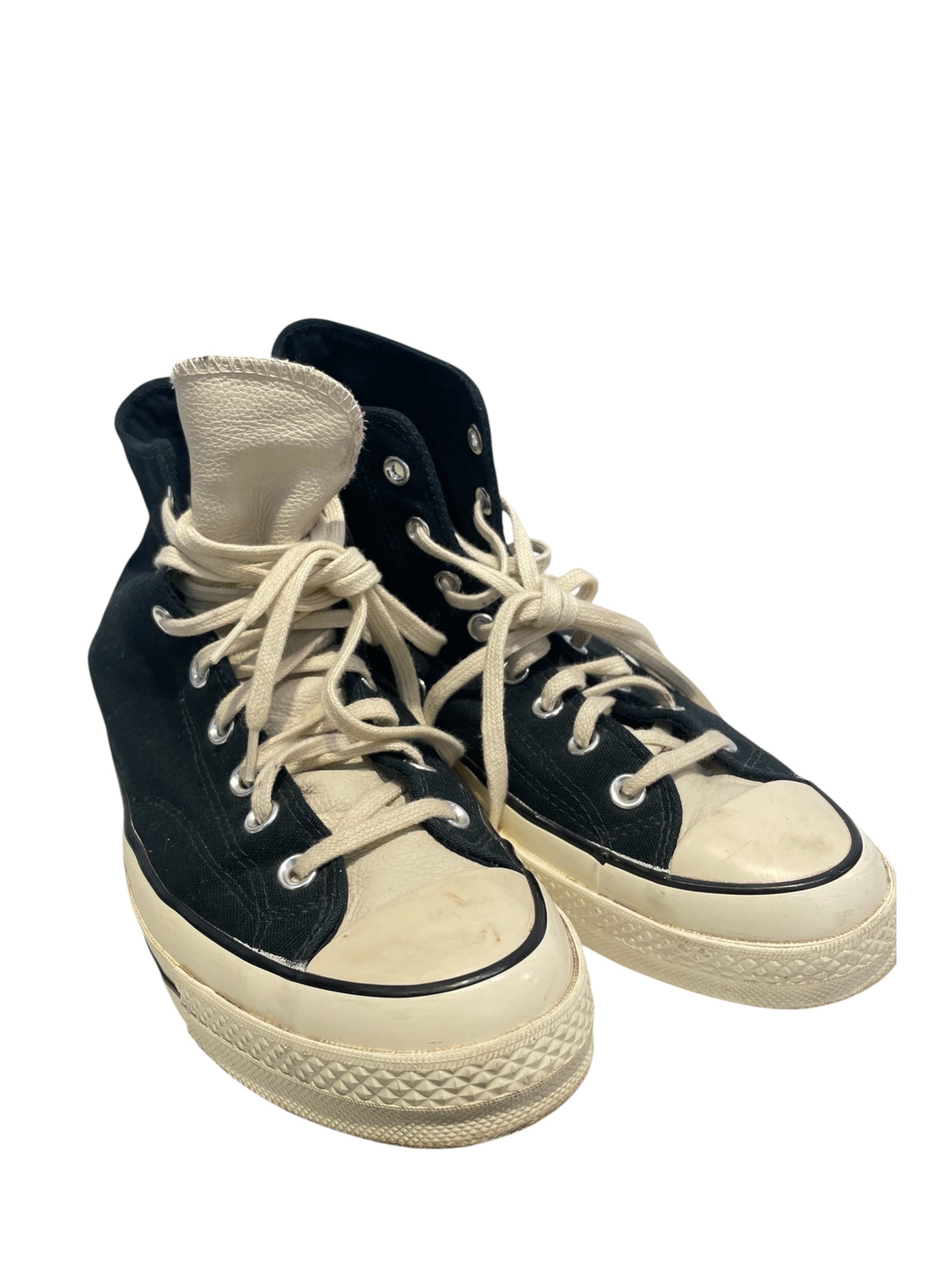 CONVERSE/FEAR OF GOD/Hi-Sneakers/US 10.5/Cotton/BLK/whi tong/essentials heel view 1