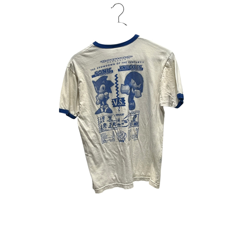 STRAY RATS/T-Shirt/M/Cotton/WHT/STRAY RATS SONIC FIGHTS KNUCKO