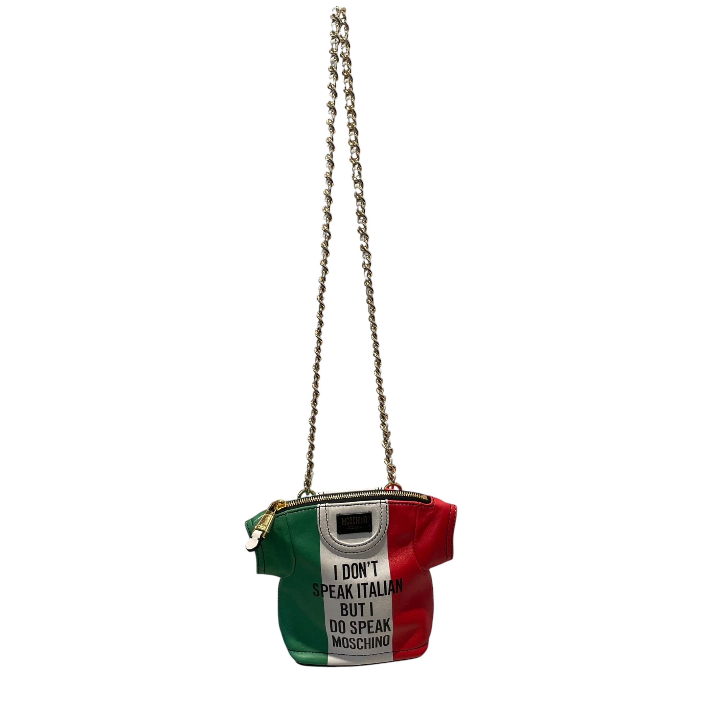 MOSCHINO/Cross Body Bag/Stripe/Leather/MLT/IDSIBIDSM JERSEY FLAG BAG view 1