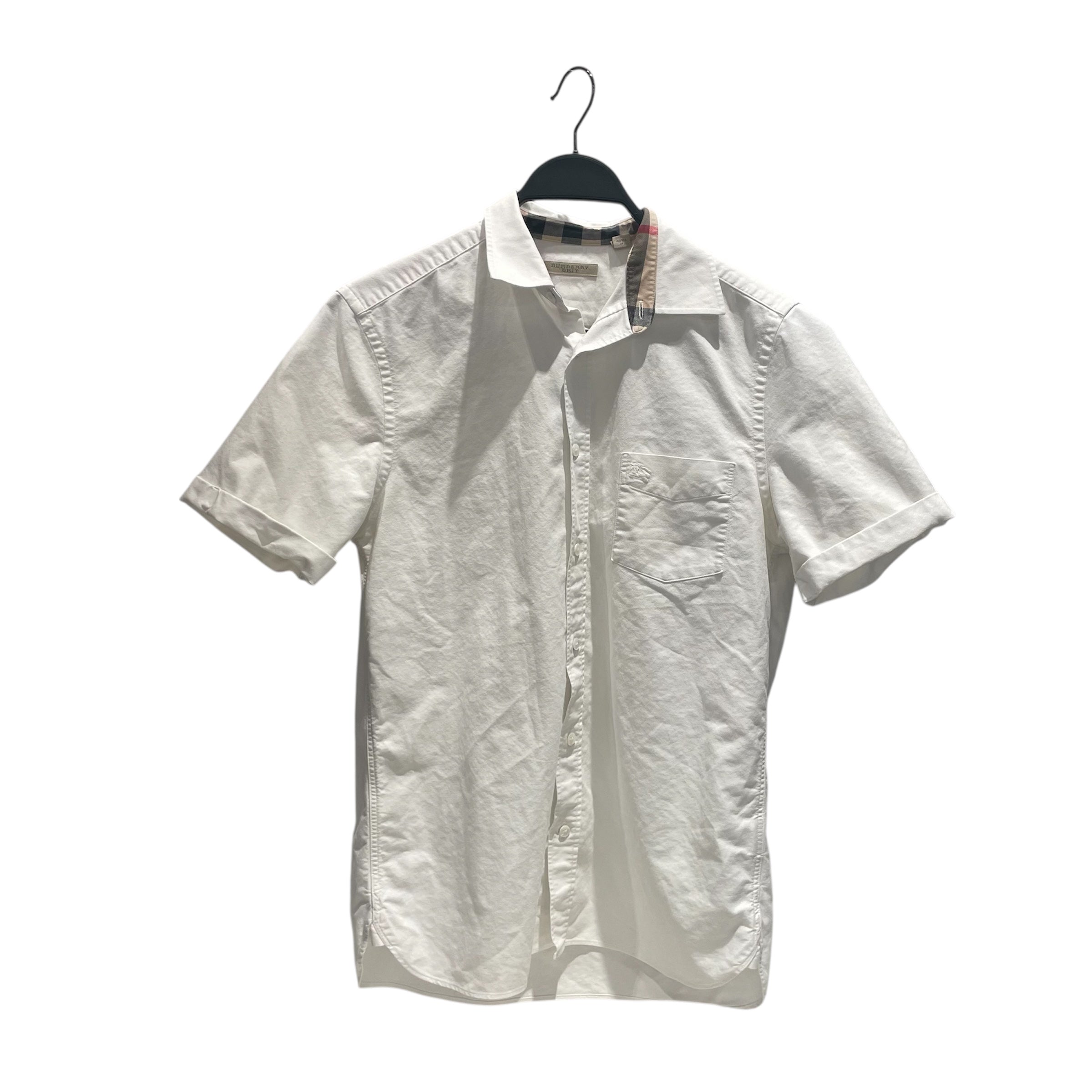 BURBERRY BRIT/Polo Shirt/M/Cotton/WHT/Burberry Signature Check Shirt view 1