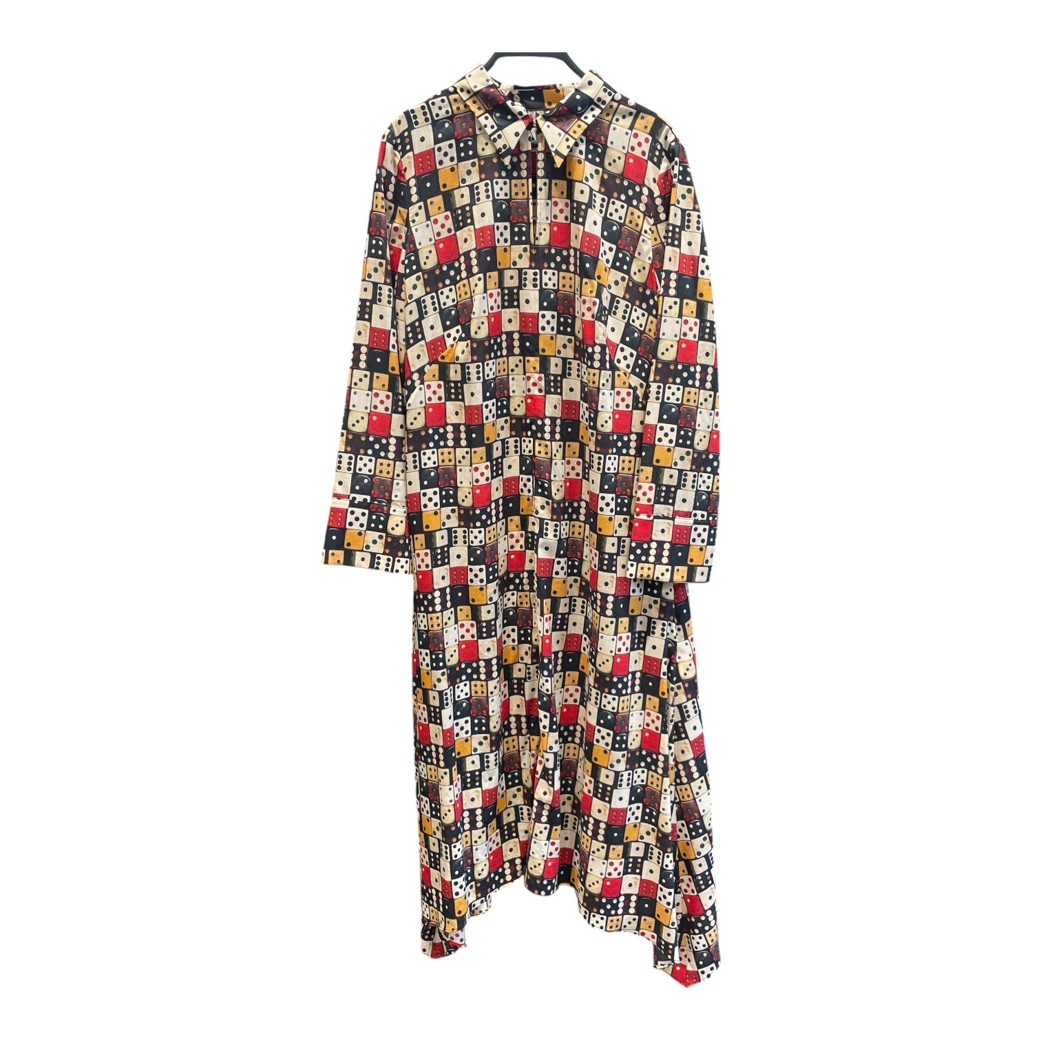 AKRIS/LS Dress/12/All Over Print/Wool/MLT/DICE RED view 1