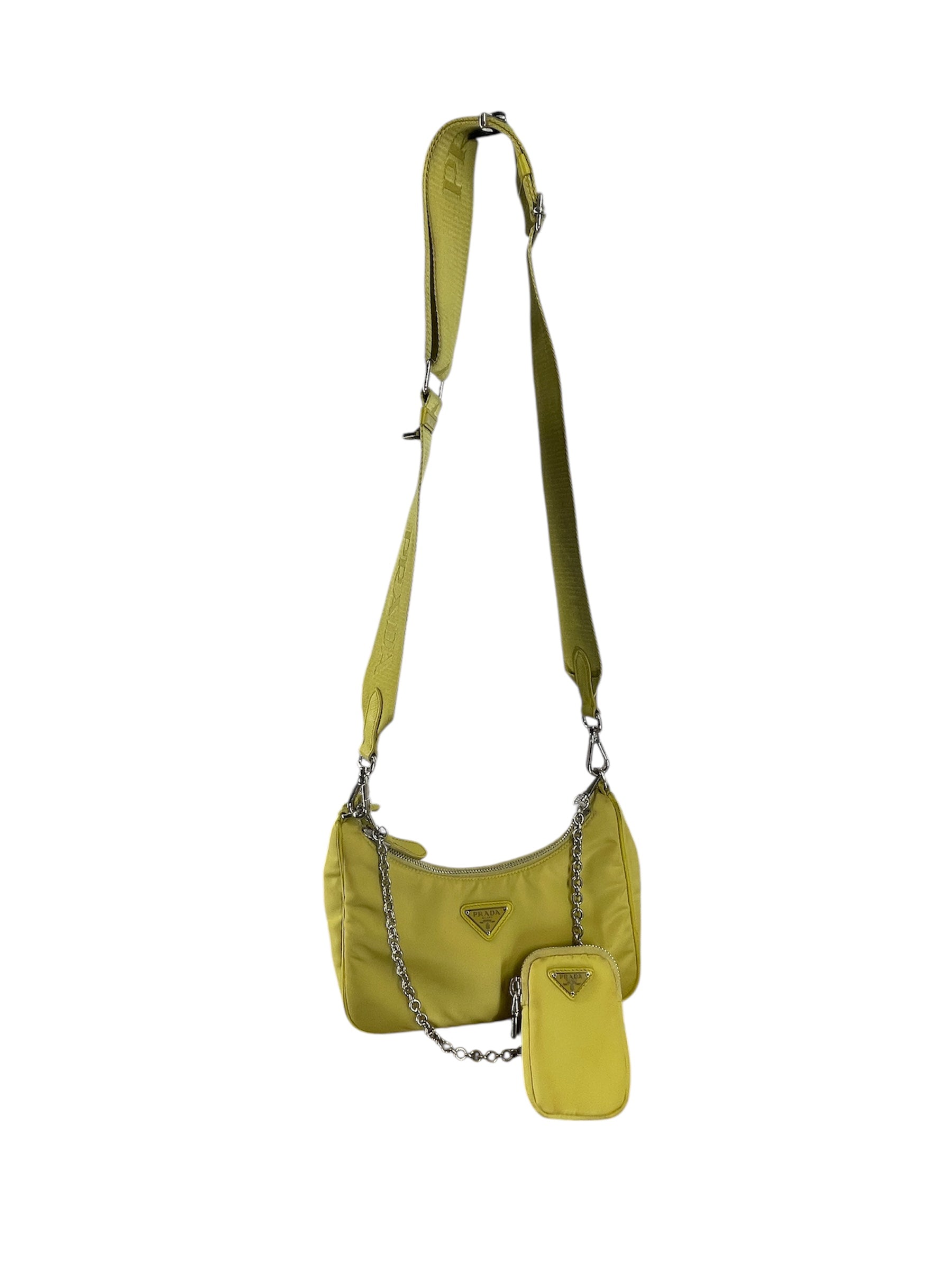 PRADA/Bag/Nylon/YEL/TESSUTO RE-EDTION NEON YELLOW view 1