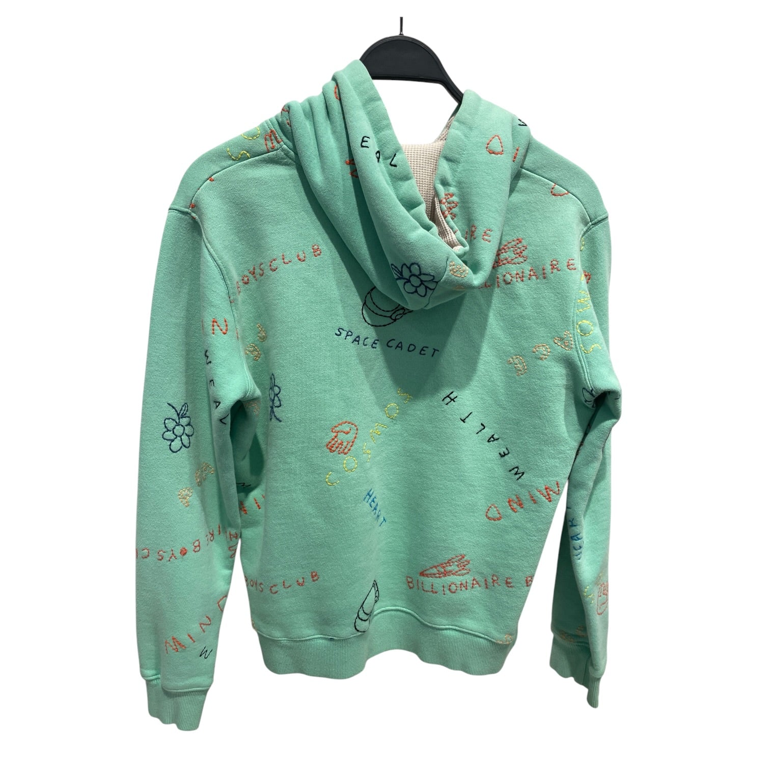 BILLIONAIRE BOYS CLUB/Hoodie/S/All Over Print/Cotton/GRN/Scribble Thermal hood lining view 2