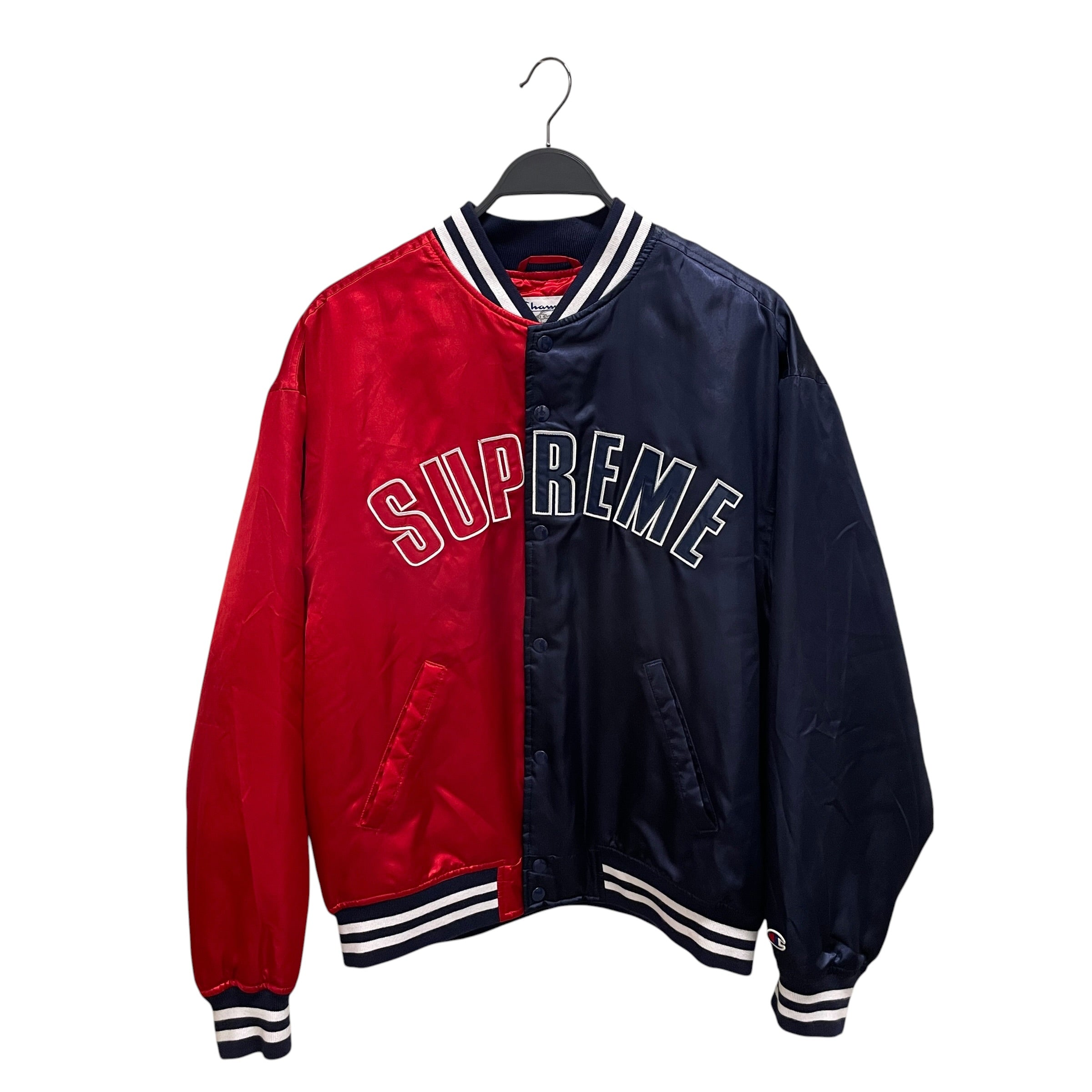 Supreme/Champion/Jacket/L/Polyester/MLT/HALF RED & BLUE view 1