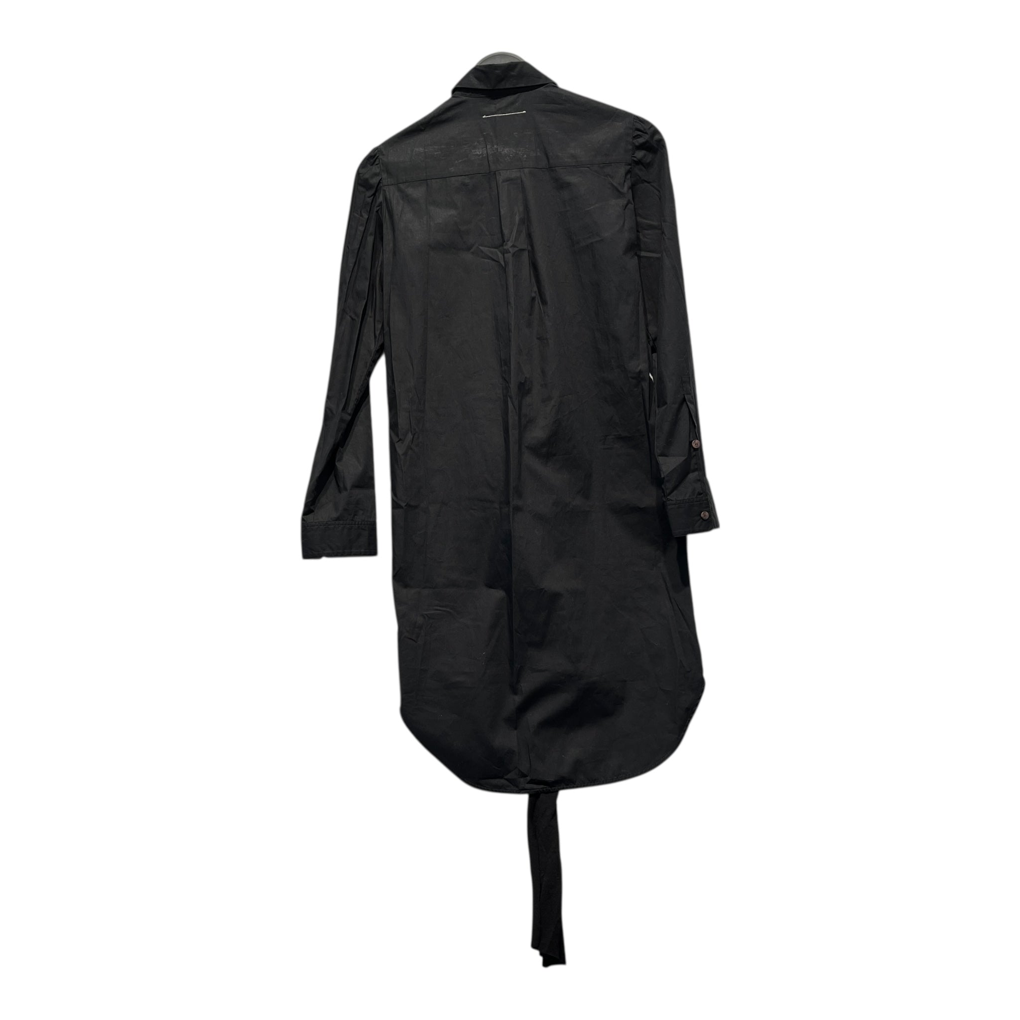 Maison Martin Margiela/LS Shirt/M/Cotton/BLK/DRESS SHIFT WITH DRAPING view 2