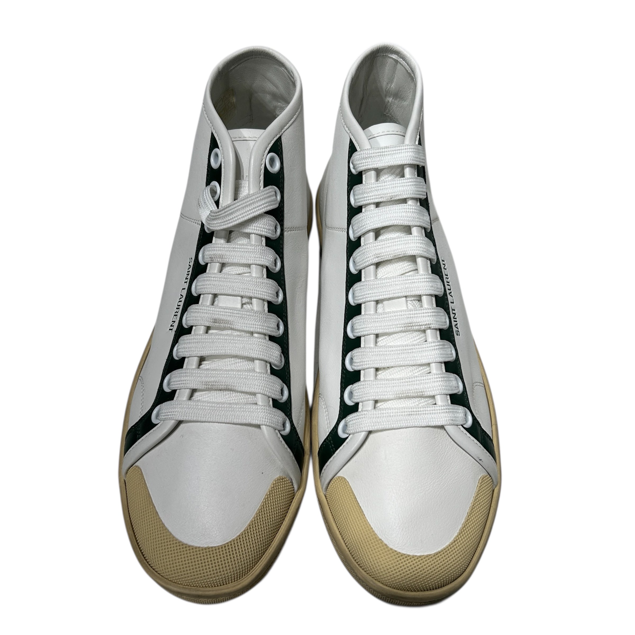 SAINT LAURENT/Hi-Sneakers/EU 38/Leather/WHT/COURT/ HIGH/ GRN view 2