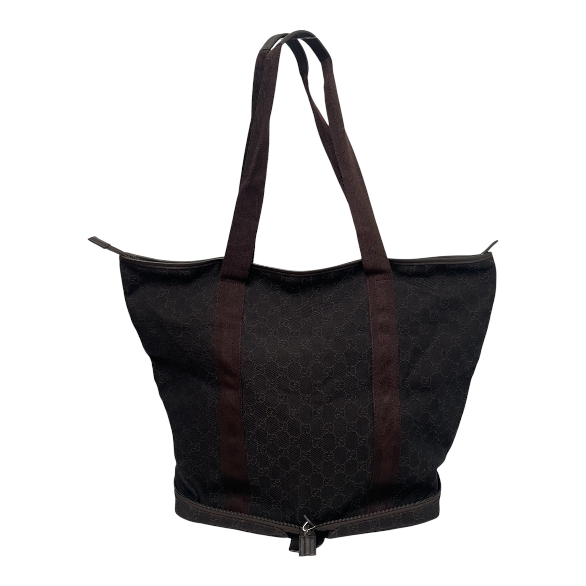 GUCCI/Tote Bag/Monogram/BRW/ZIP UP TOTE DENIM BROWN MONO view 2