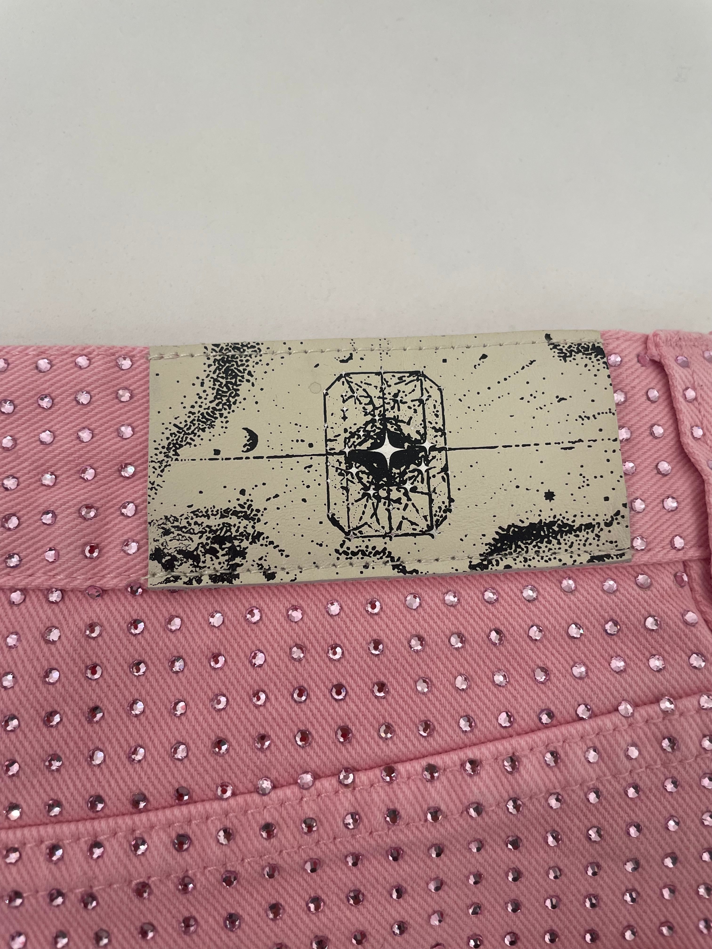 Birth Of Royal Child/Straight Pants/XL/Cotton/PNK/PNK ALL OVER DIAMONDS view 6