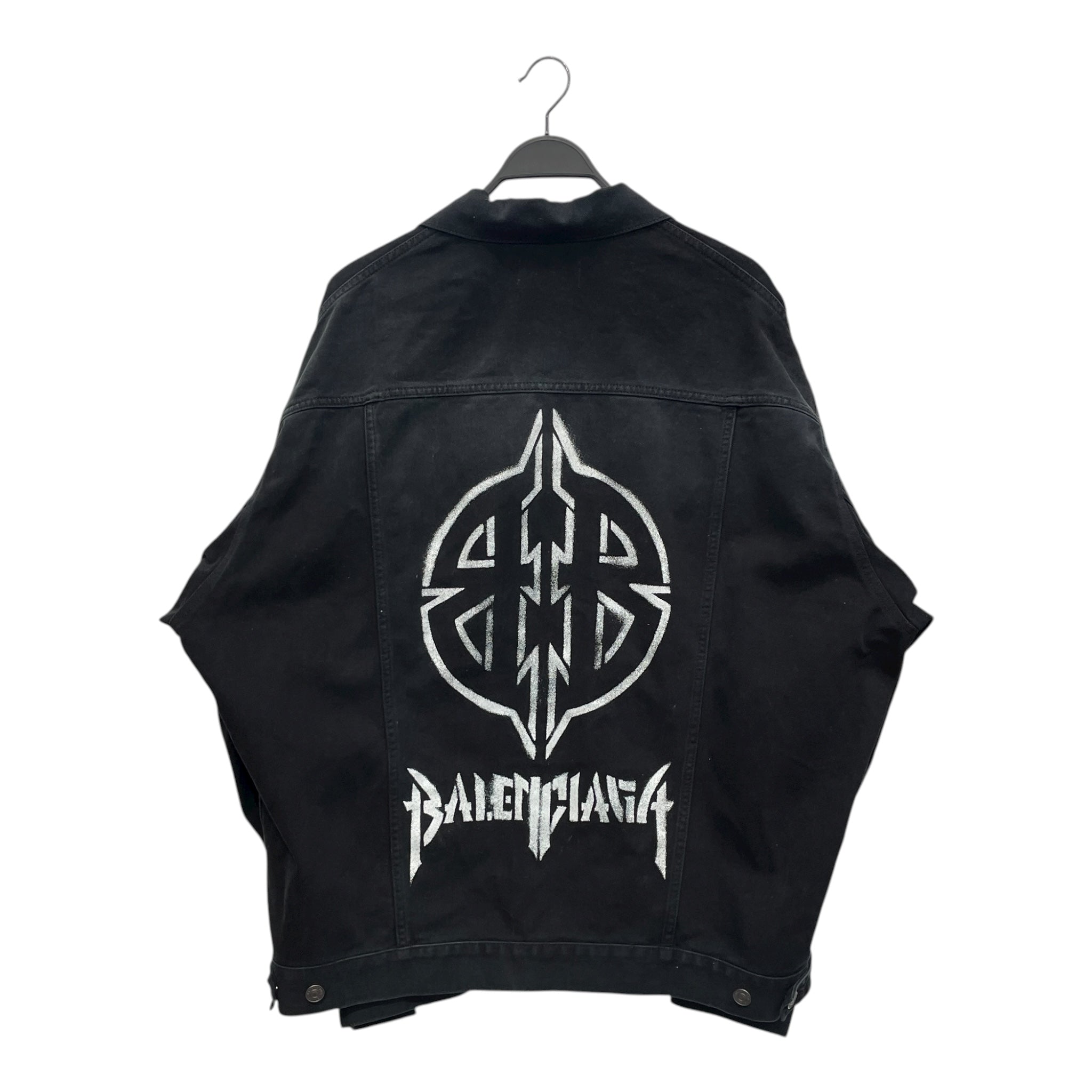 BALENCIAGA/Denim Jkt/1/Denim/BLK/BB BACK LOGO JKT view 2