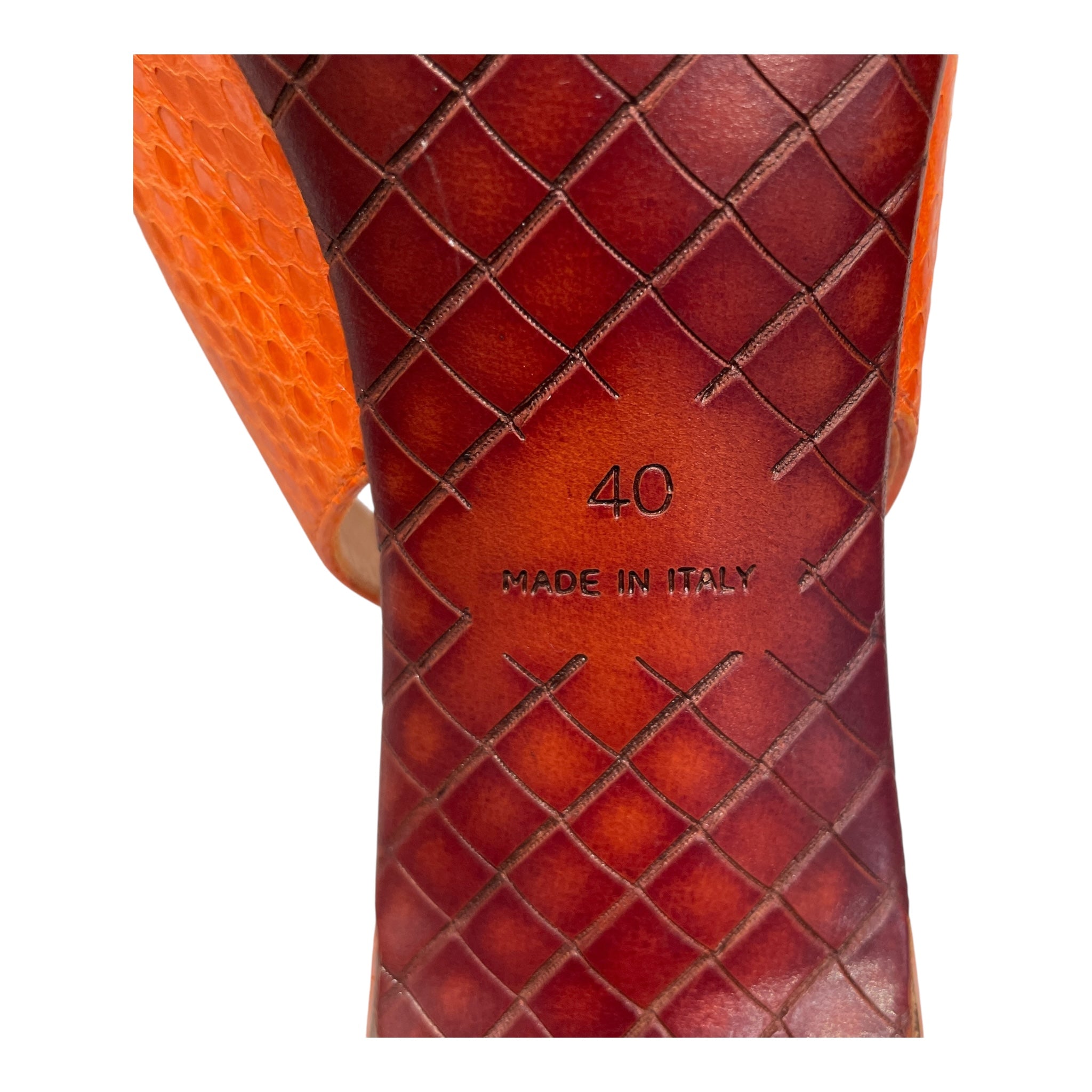 BOTTEGA VENETA/Heels/EU 40/Leather/ORN/Ankle Strap/SNAKE SKIN view 7