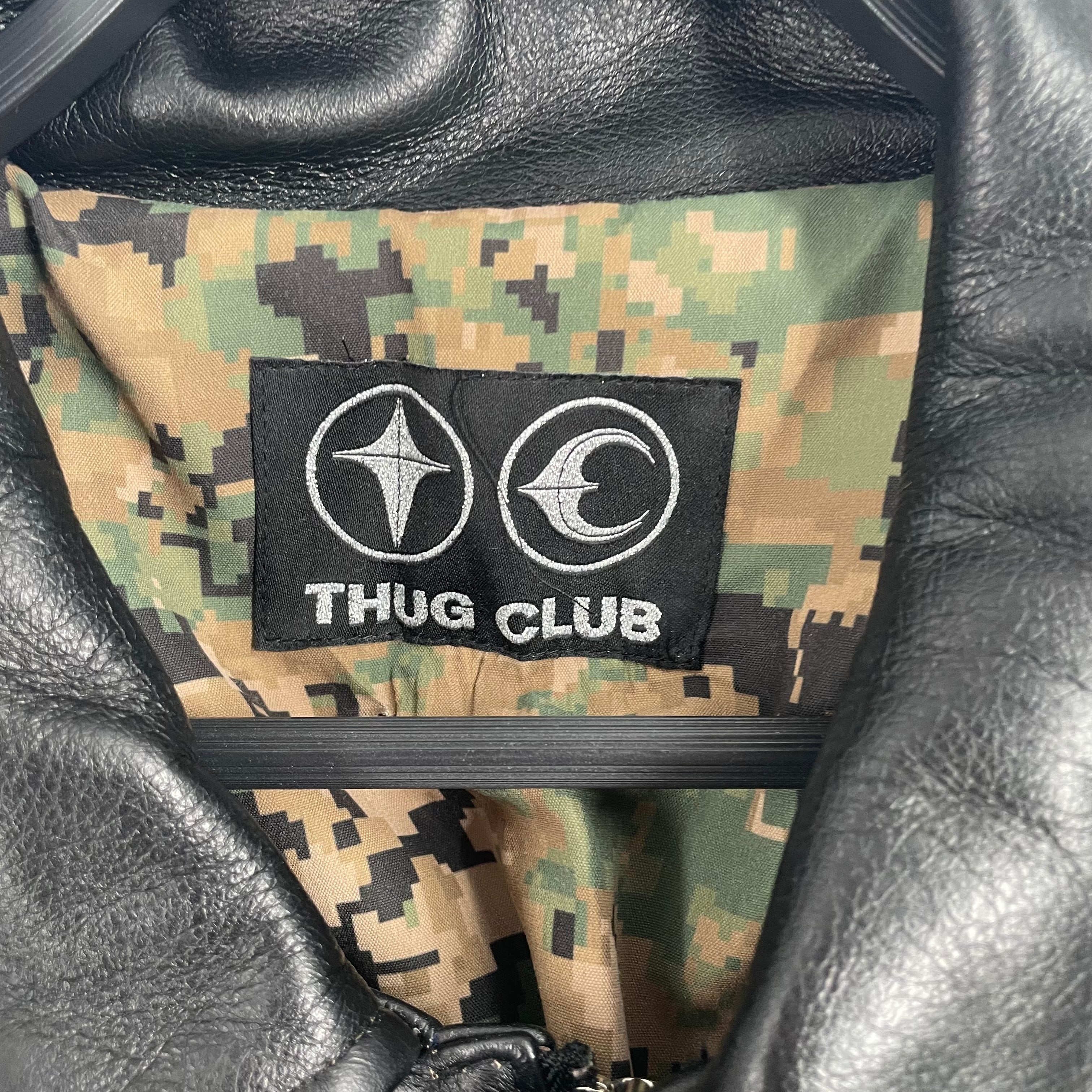 Thug Club/Leather Jkt/4/Leather/BLK/BIO SOILDER METAL CLIPS view 3