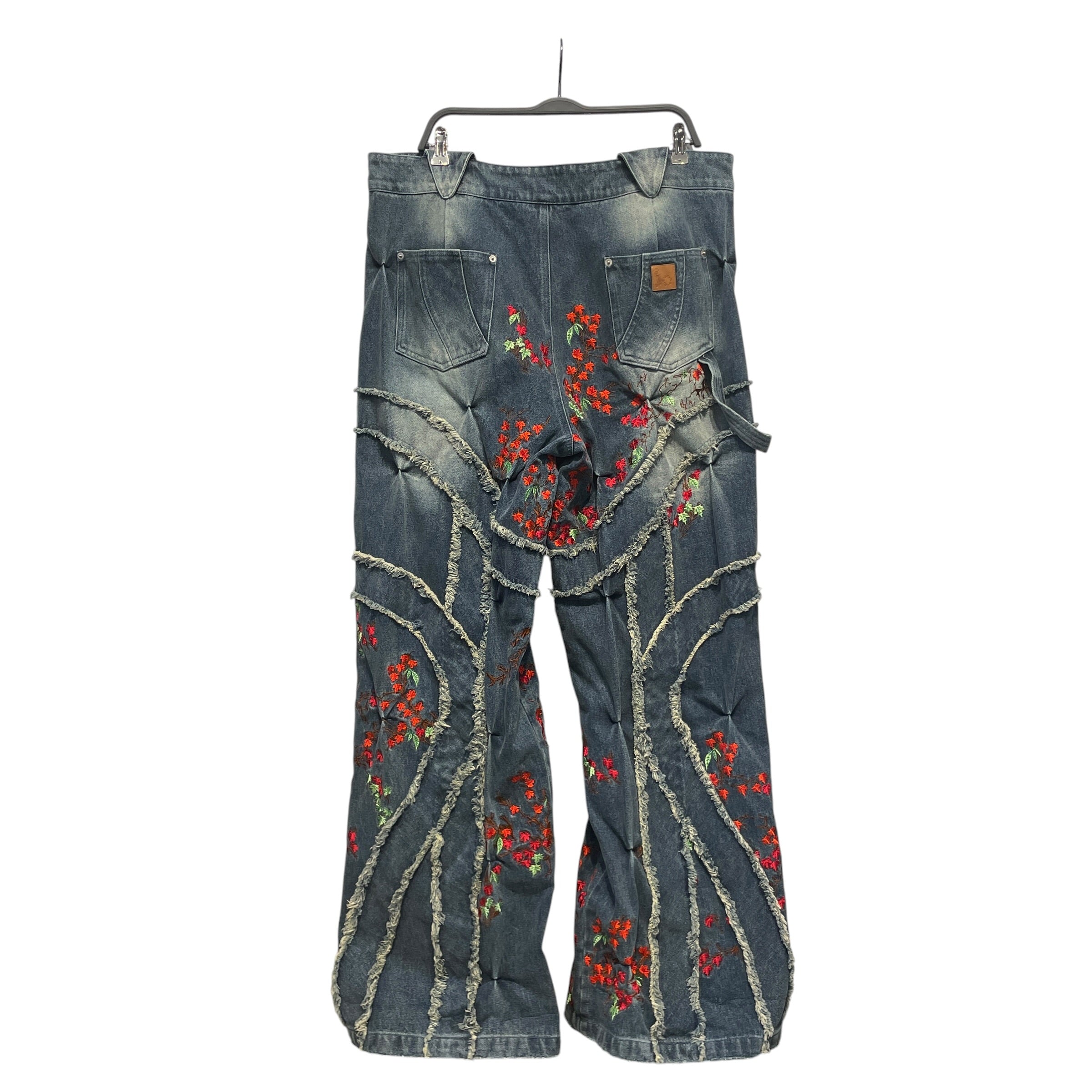 BAD SON/Bootcut Pants/XXL/Cotton/BLU/All Over Print/Cherry Blossom view 2