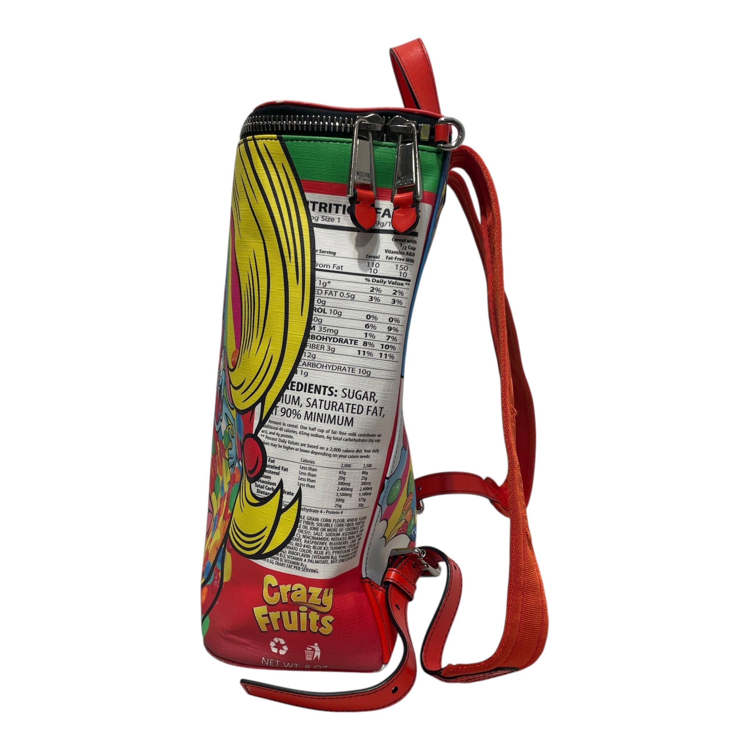MOSCHINO/Backpack/All Over Print/Polyester/RED/Crazy Fruit view 4