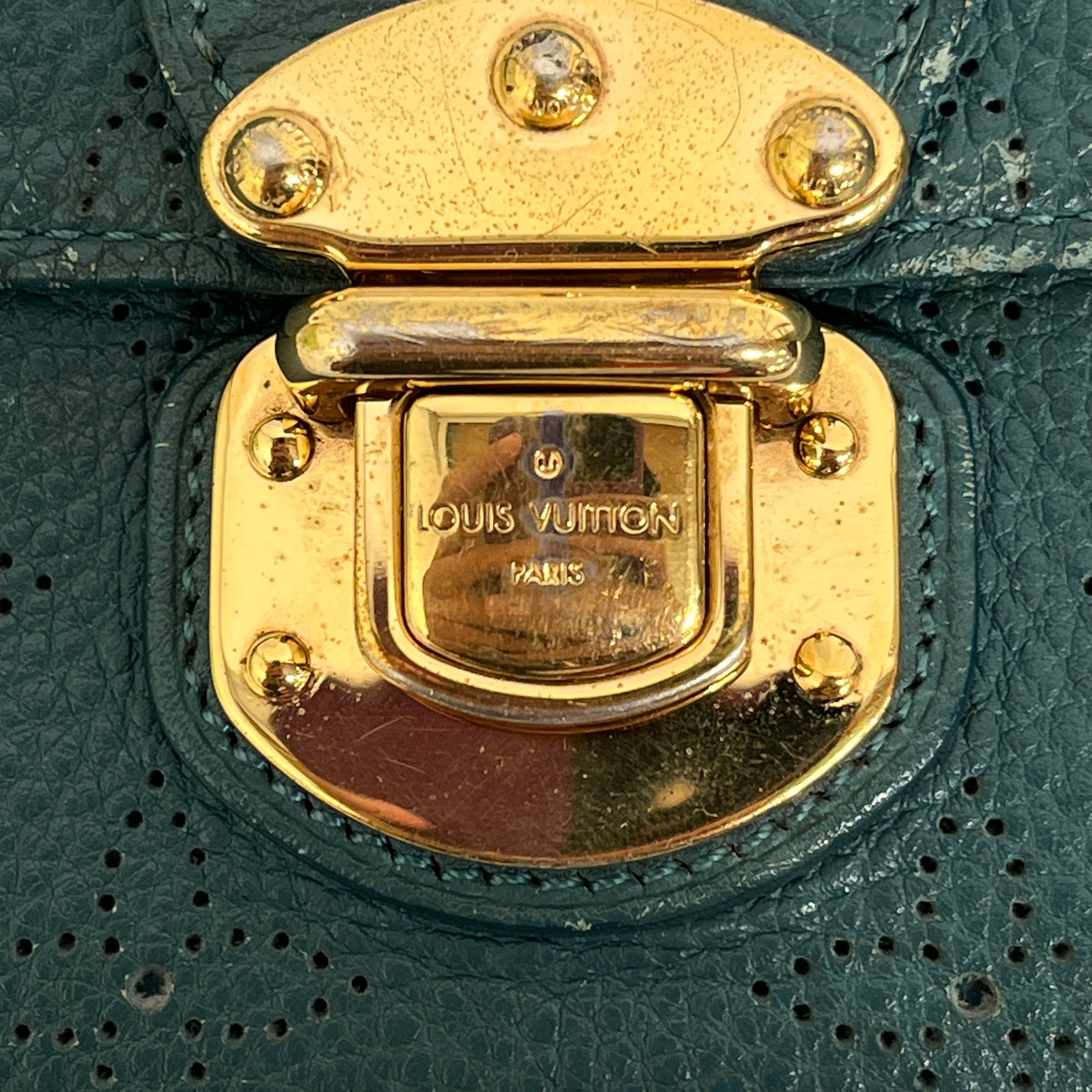 LOUIS VUITTON/Long Wallet/Monogram/Leather/BLU/Gold Clasp view 4