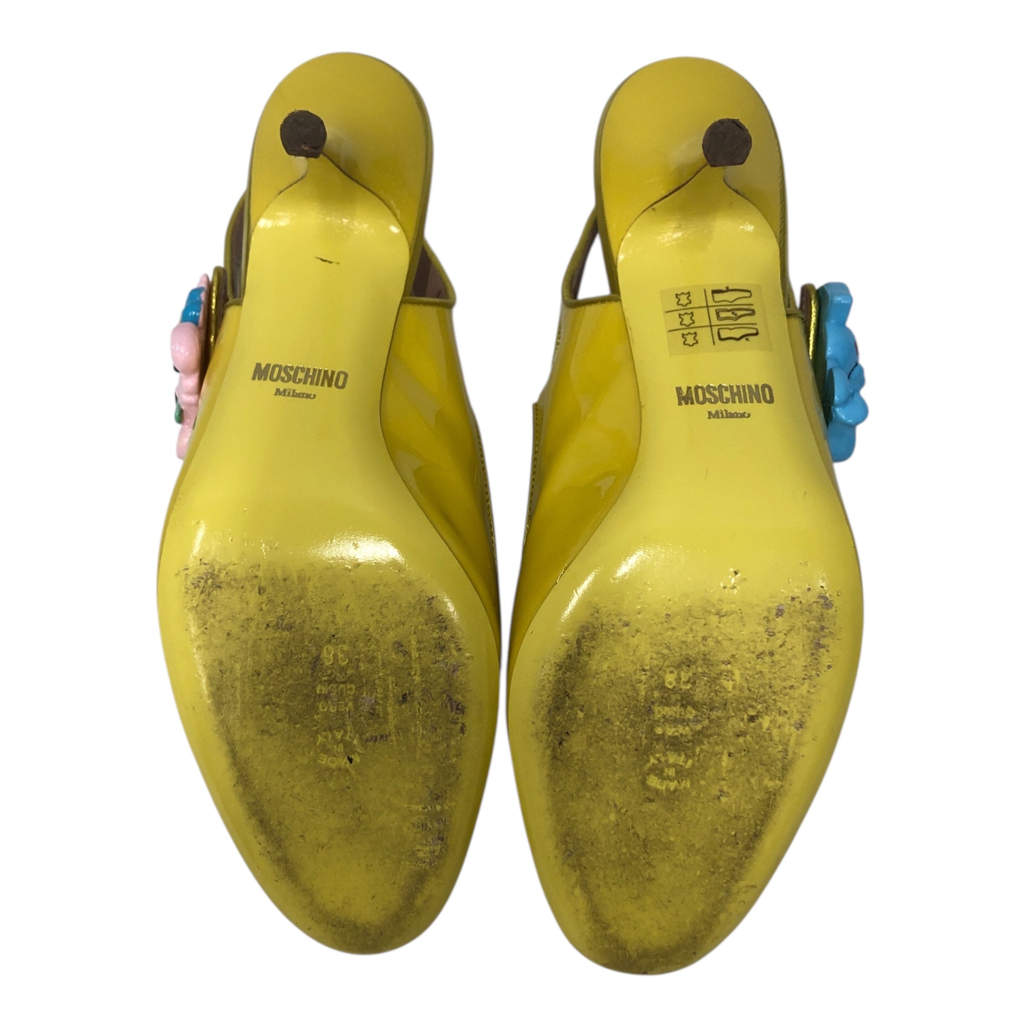 MOSCHINO/Heels/EU 38/Leather/YEL/little animals- jeremy scott view 4