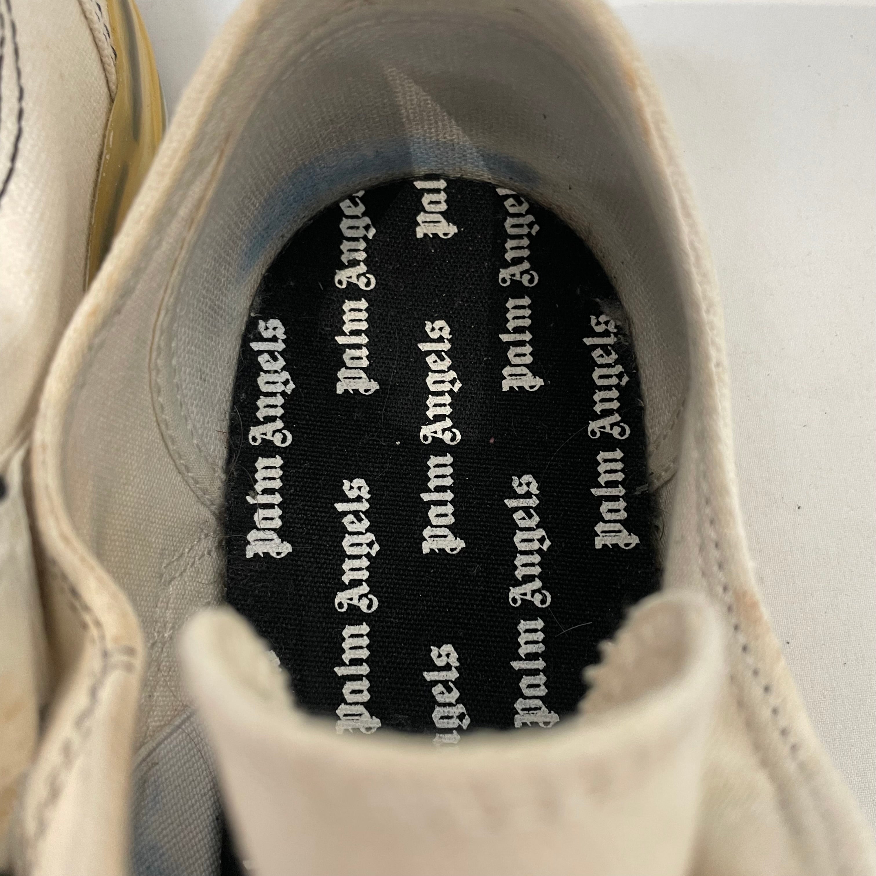 Palm Angels/Low-Sneakers/EU 44/Cotton/CRM/PALM ANGELS VELCRO view 3