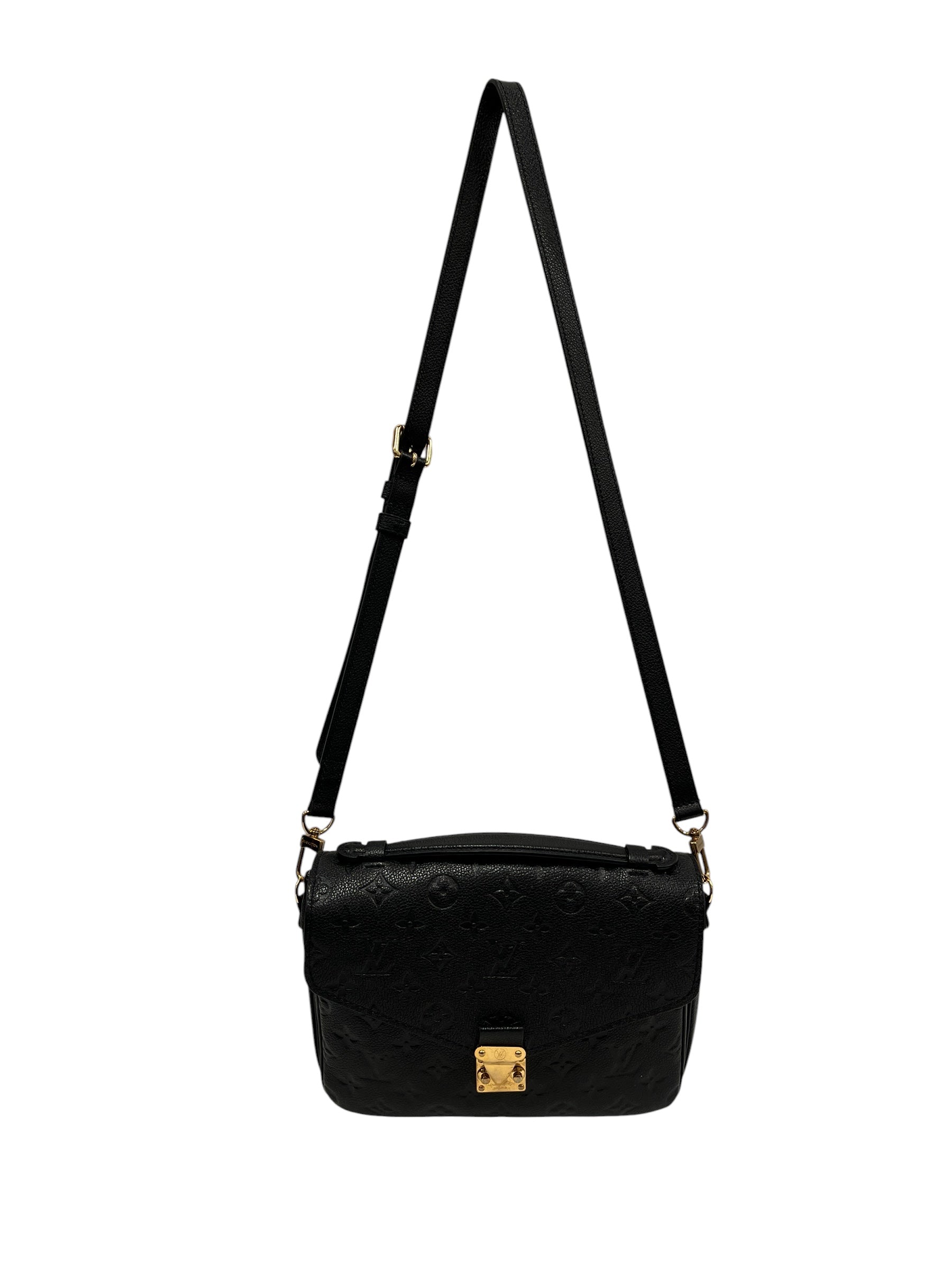 LOUIS VUITTON/Cross Body Bag/Monogram/Leather/BLK/Pochette Metis view 4