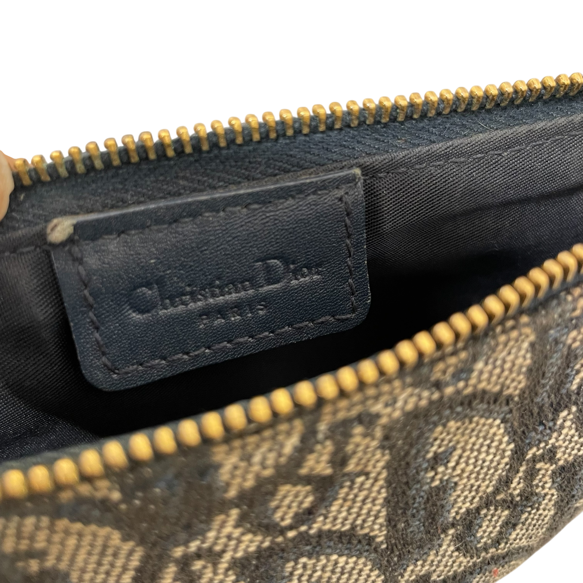 Christian Dior/Hand Bag/Monogram/NVY/Diorissimo Sadle Vintage Bag view 3