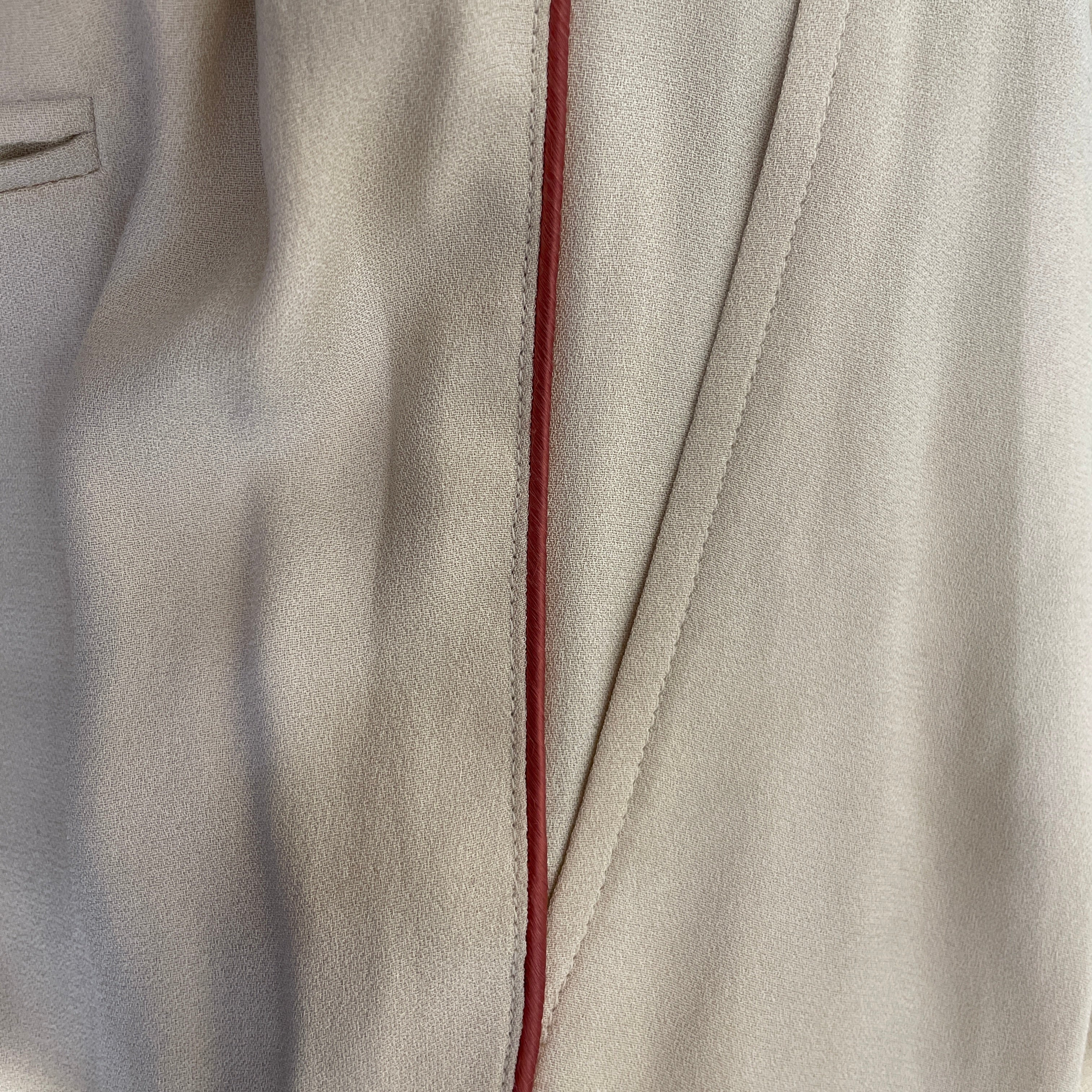 ISABEL MARANT/Bottoms/38/Rayon/BEG/BROWN TRIM FLOWY PANT view 3