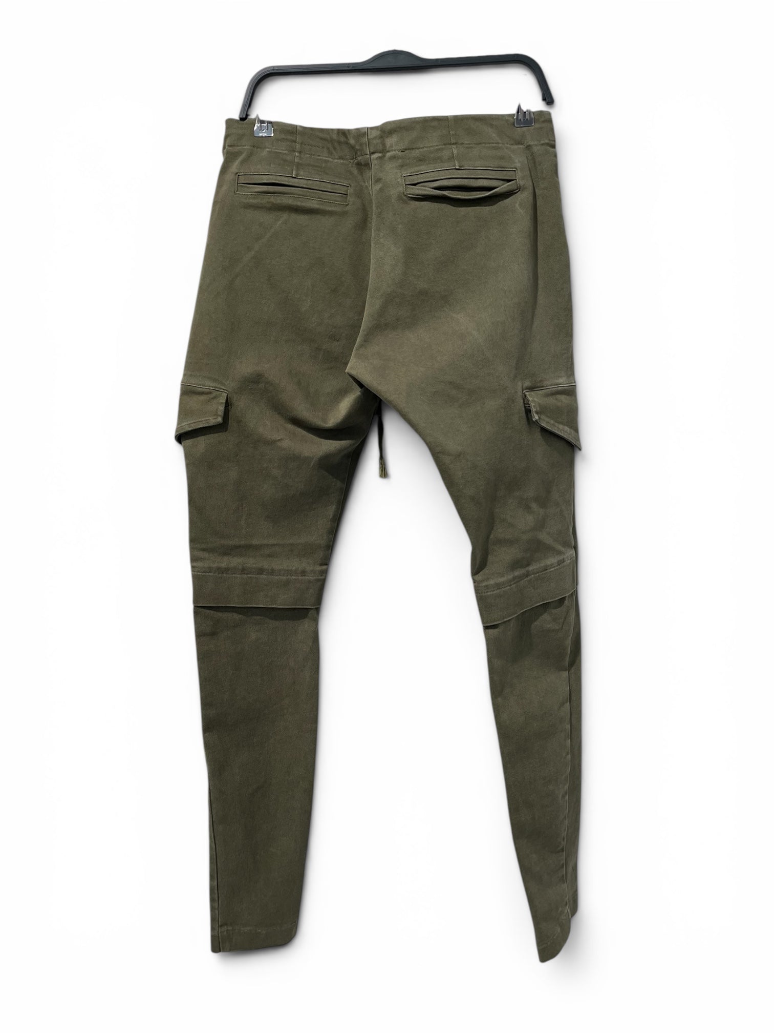 GREG LAUREN/Cargo Pants/1/Cotton/GRN/mock snap buttons snap right view 2