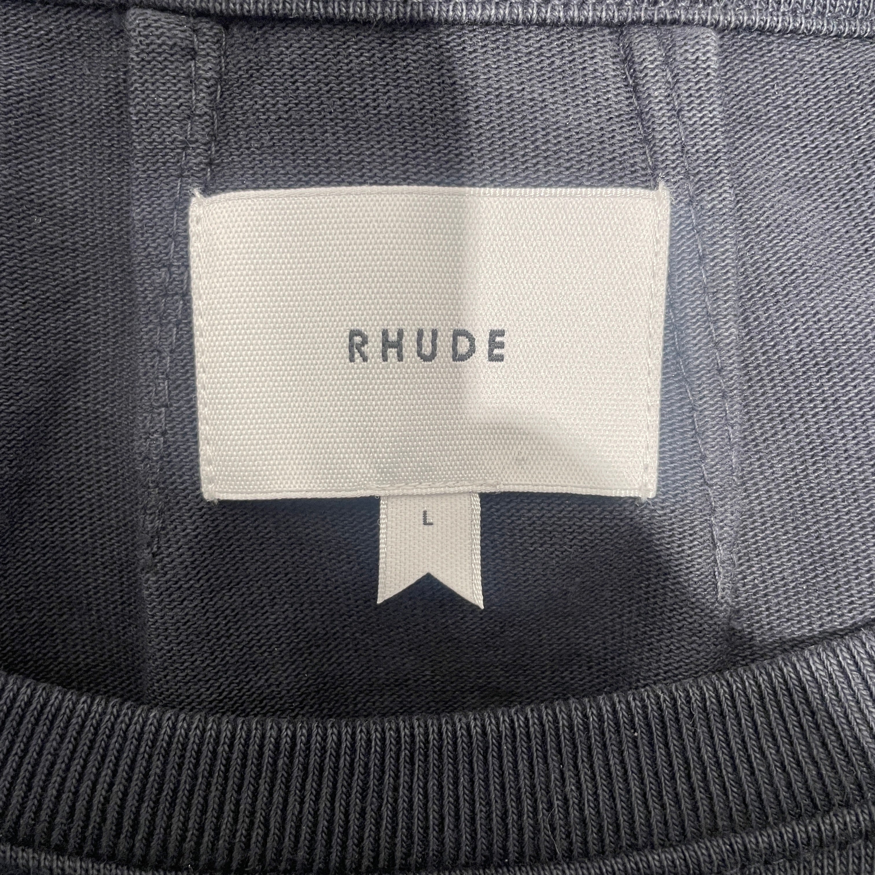 RHUDE/T-Shirt/L/Cotton/BLK/DU MONDE view 3