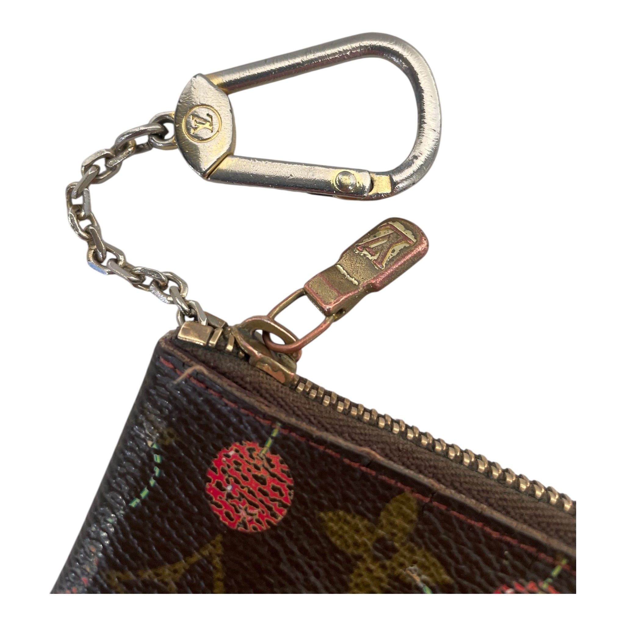 LOUIS VUITTON/Coin Wallet/Monogram/Leather/BRW/Cerises Key Pouch view 5