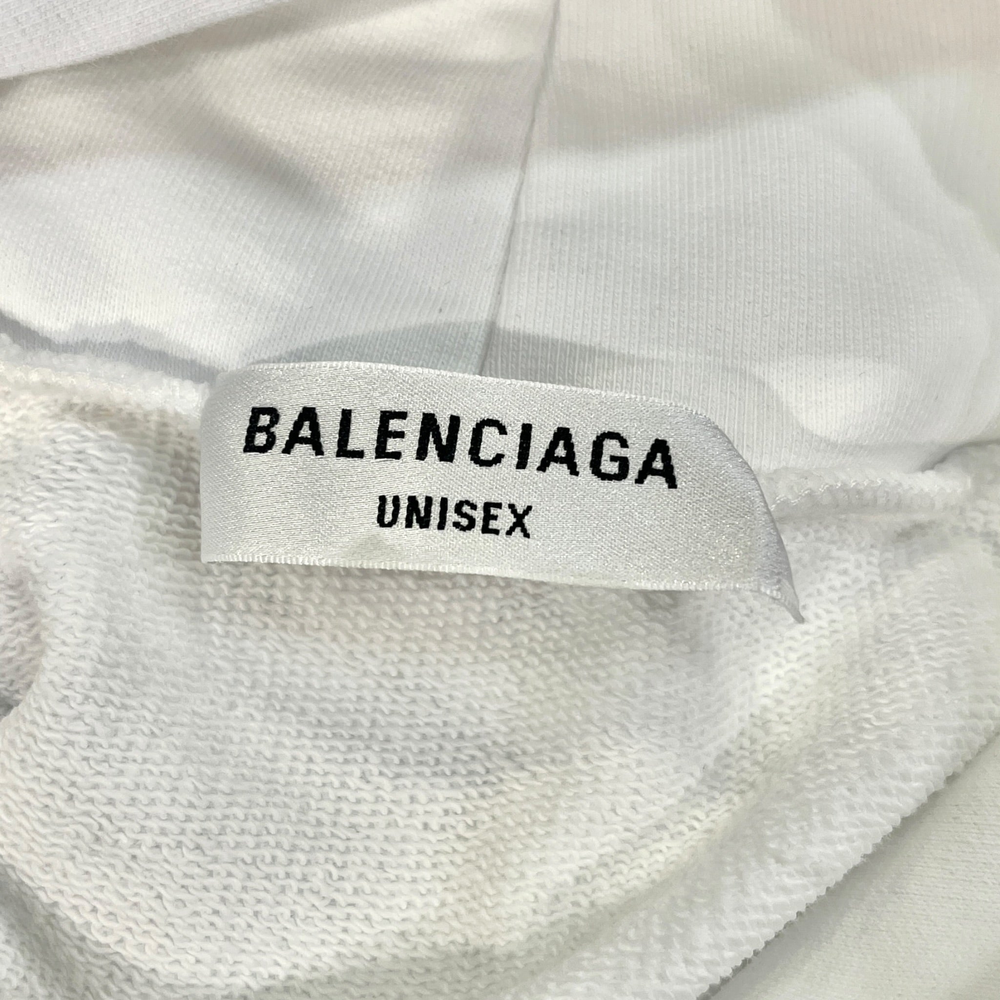BALENCIAGA/Sweatshirt/S/Cotton/WHT/FASHION INSTITUTE HOOD view 3