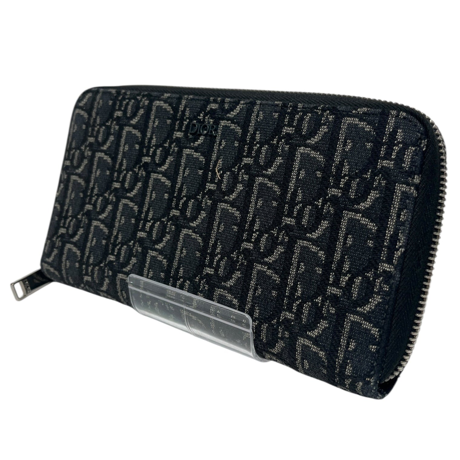 Christian Dior/Wallet/OS/Monogram/Cotton/GRY/monogram zip around view 1