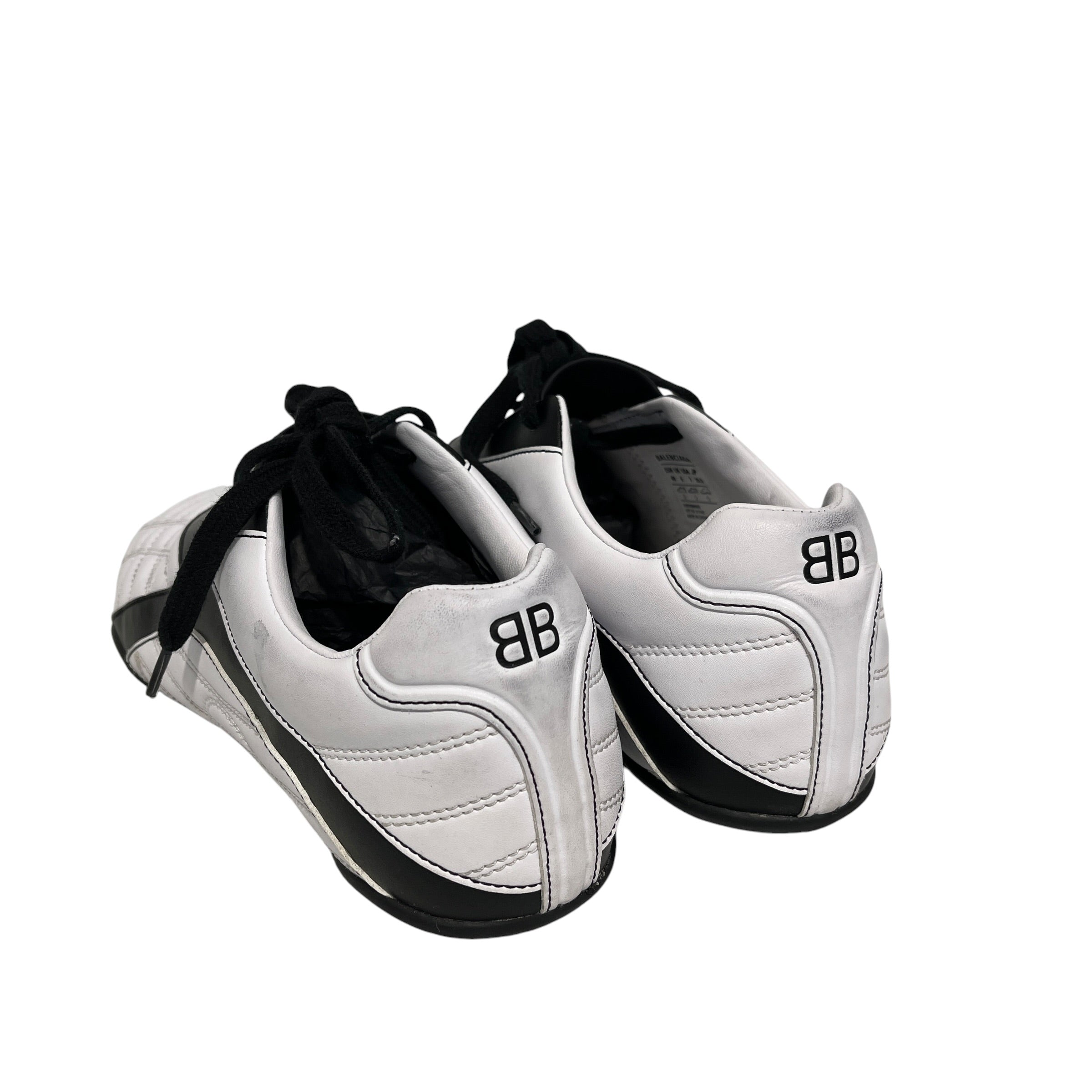 BALENCIAGA/Low-Sneakers/US 7/Leather/WHT/zen sneaker white/black view 2