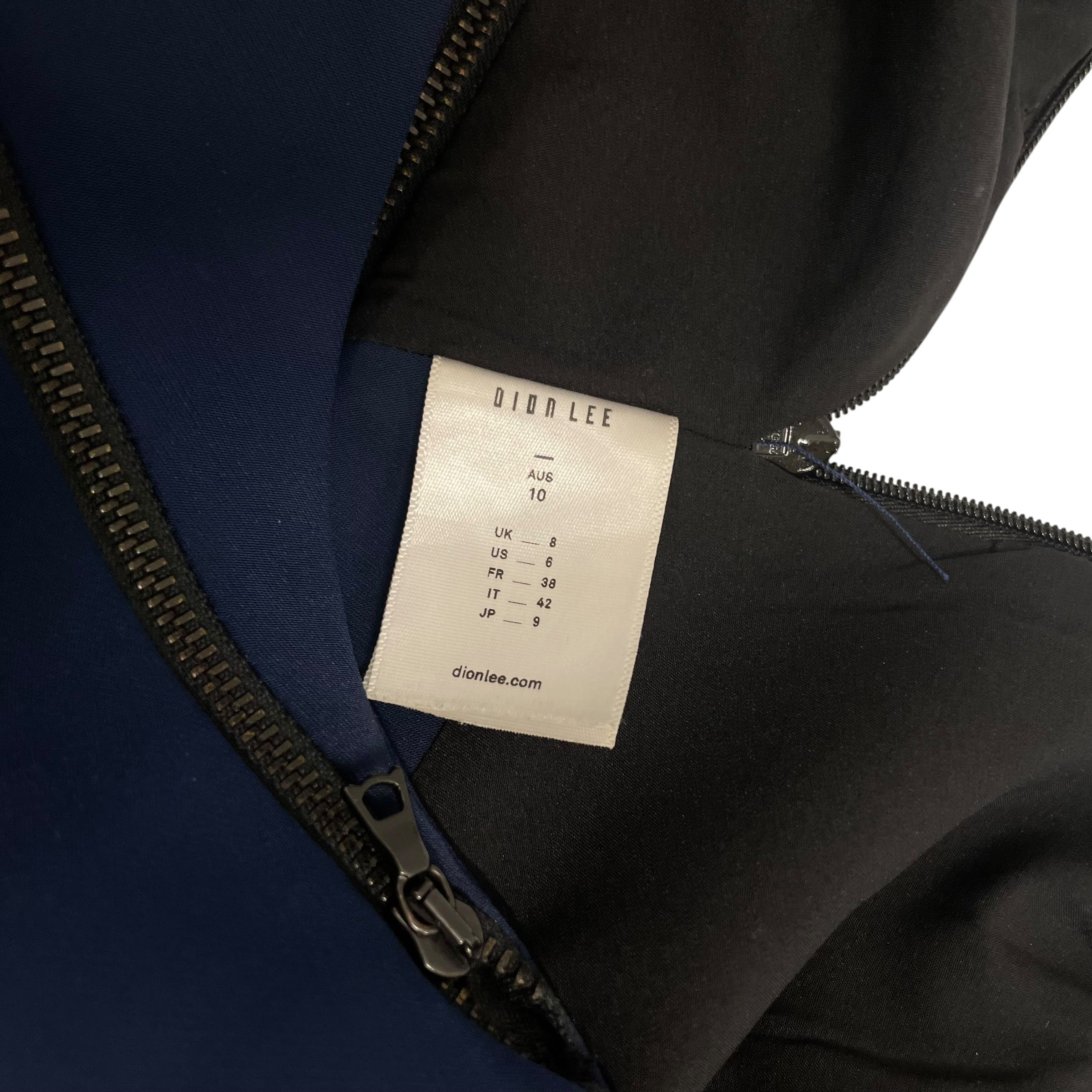 DION LEE/Skirt/6/Polyester/NVY/ZIPPER ALL OVER view 3