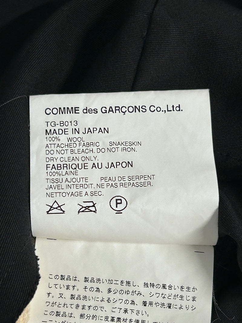 tricot COMME des GARCONS/LS Blouse/M/Stripe/Cotton/BLK/STITCH STRIPE TOP