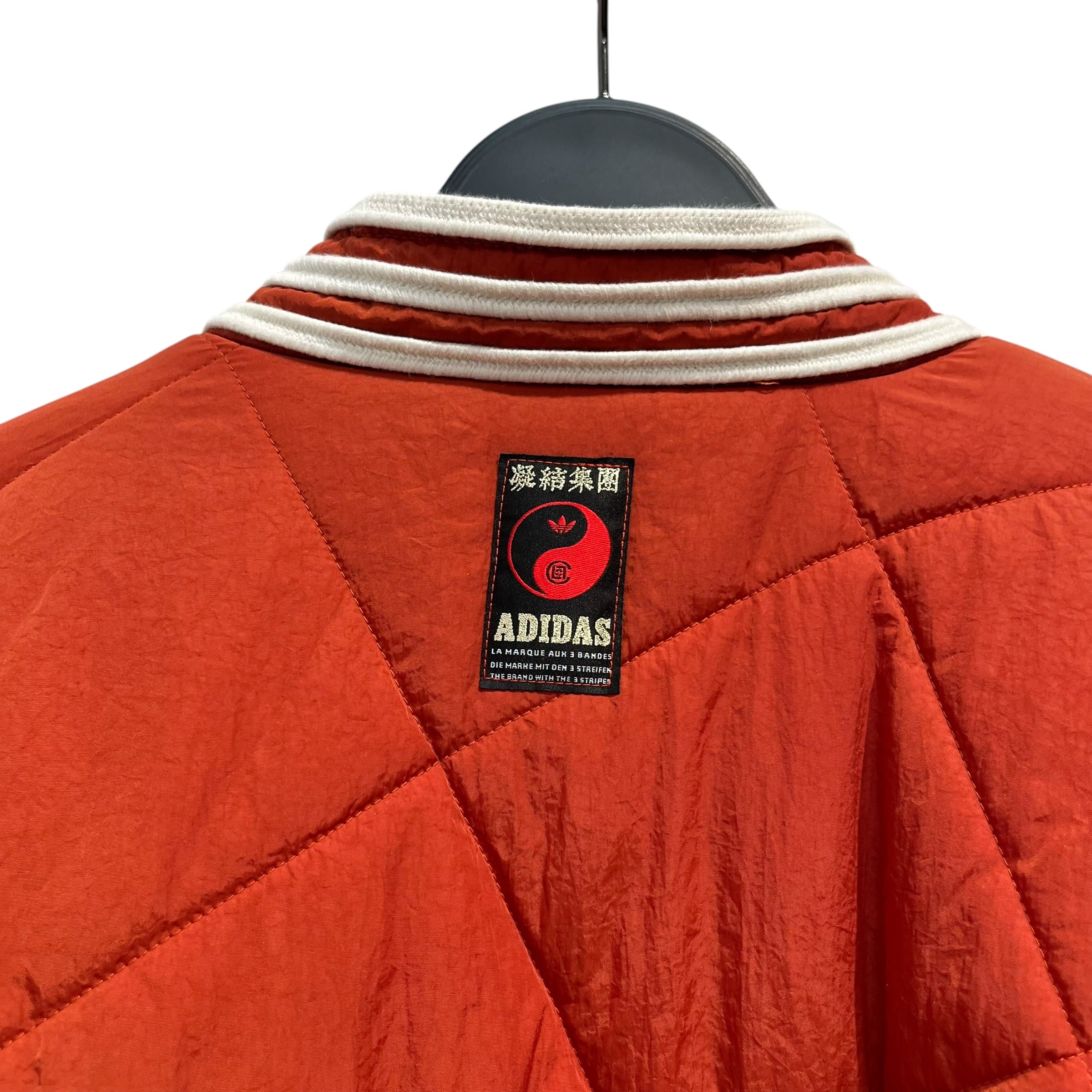adidas/CLOT(CLOTAPPAREL)/Puffer Jkt/L/Polyester/ORN/chines side gld button view 4