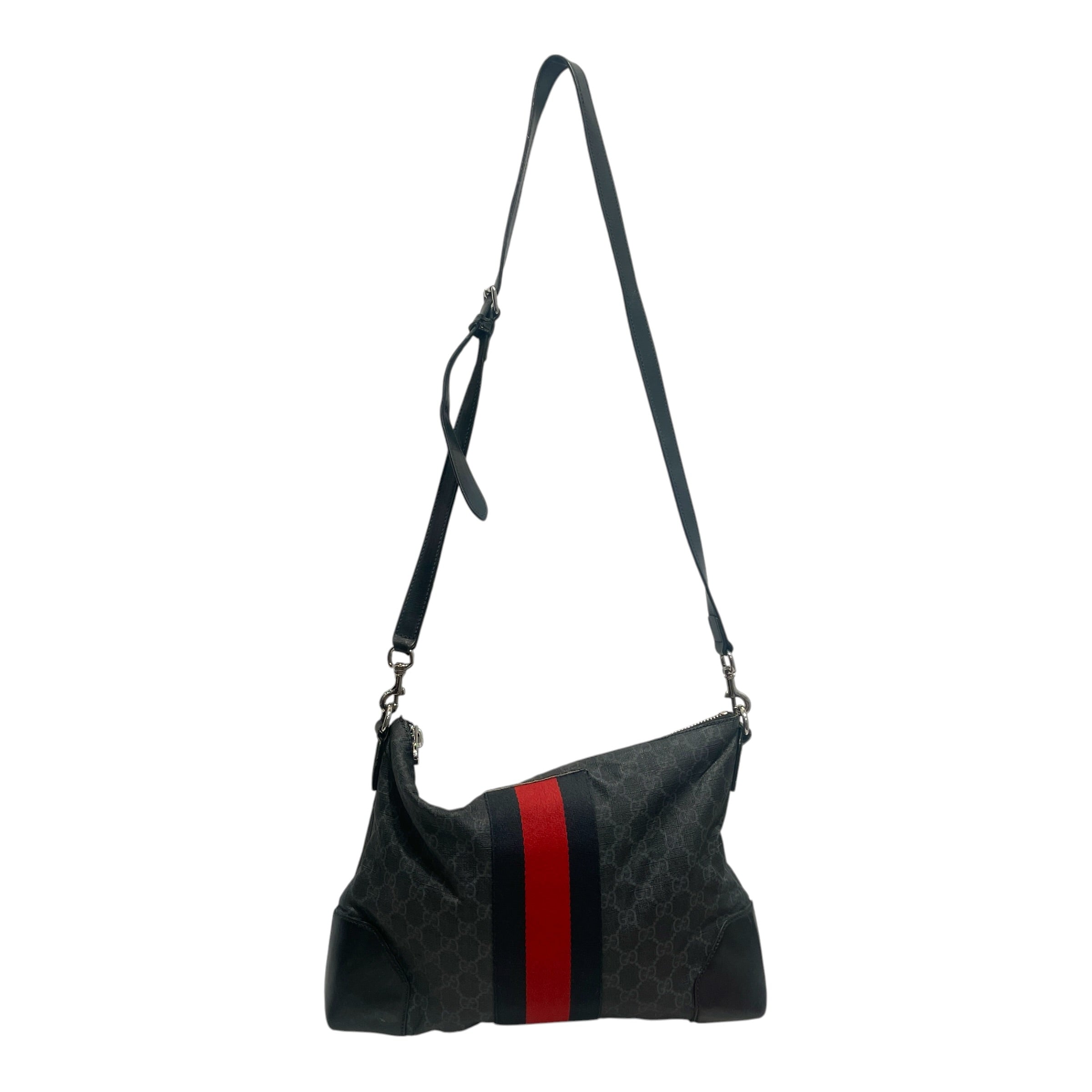 GUCCI/Cross Body Bag/Monogram/Leather/BLK/Soft GG Supreme Appia Calfskin view 1