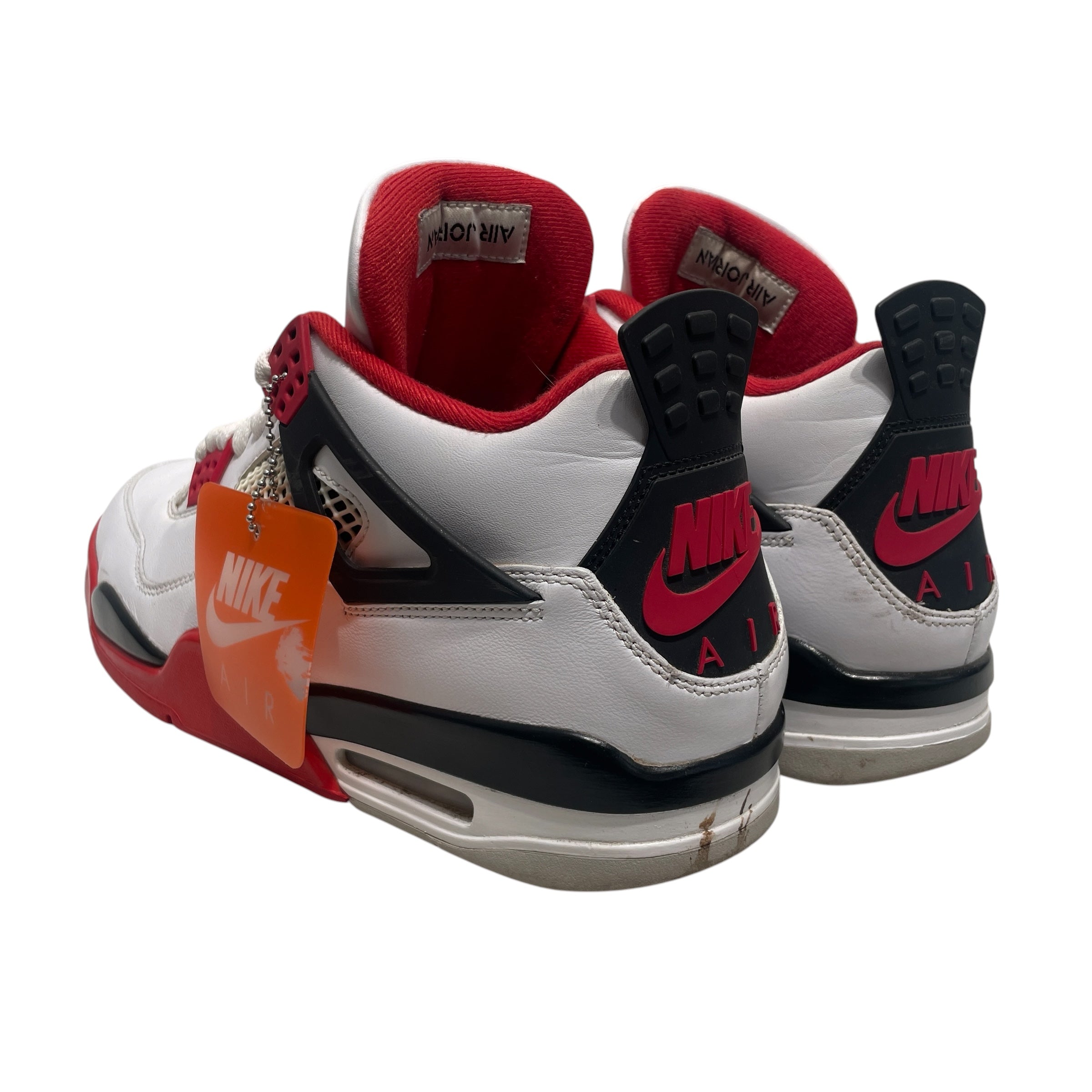 NIKE/Hi-Sneakers/US 12/Acrylic/WHT/JORDAN 4 FIRE RED view 2