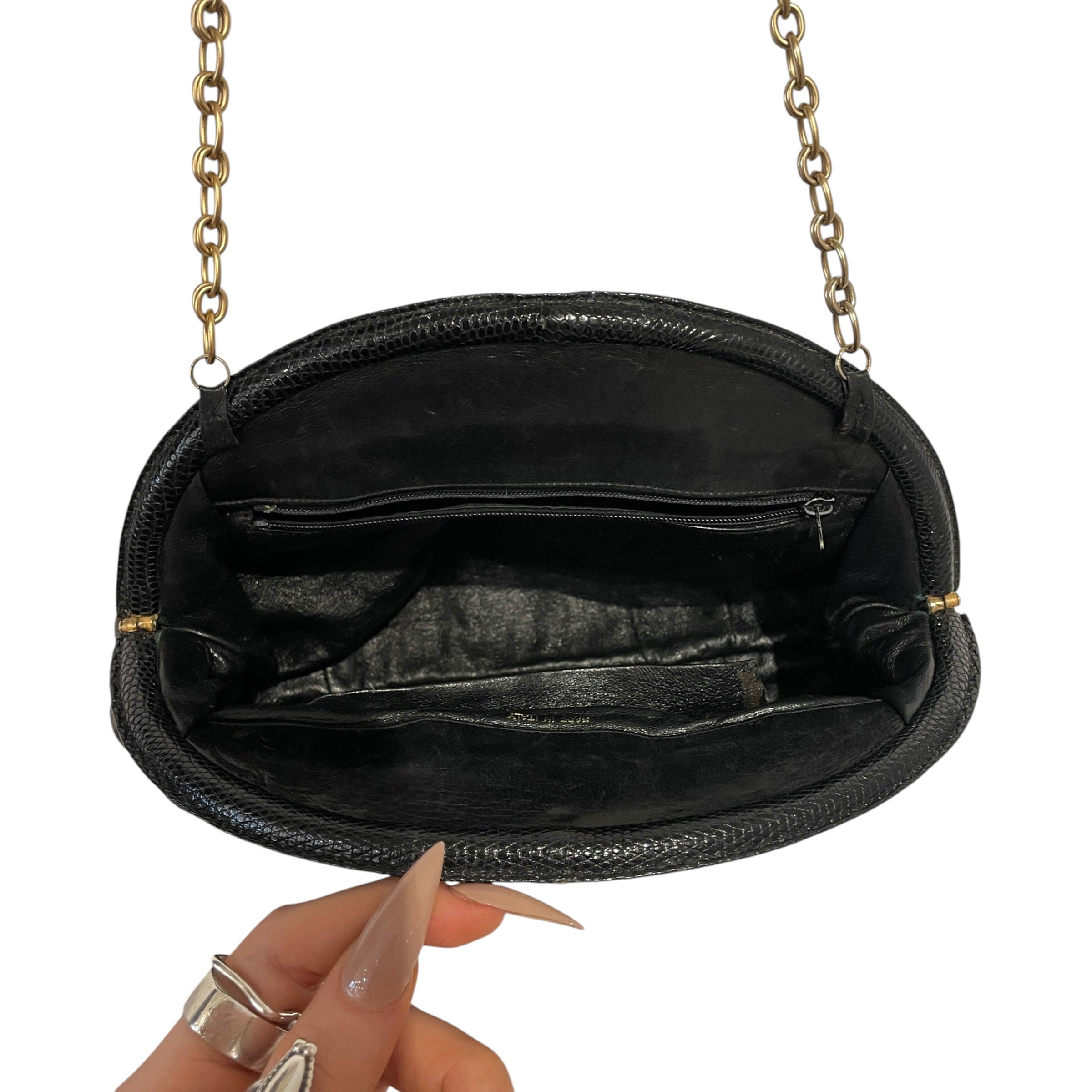 CHANEL/Cross Body Bag/Leather/BLK/JK6C8MV view 7