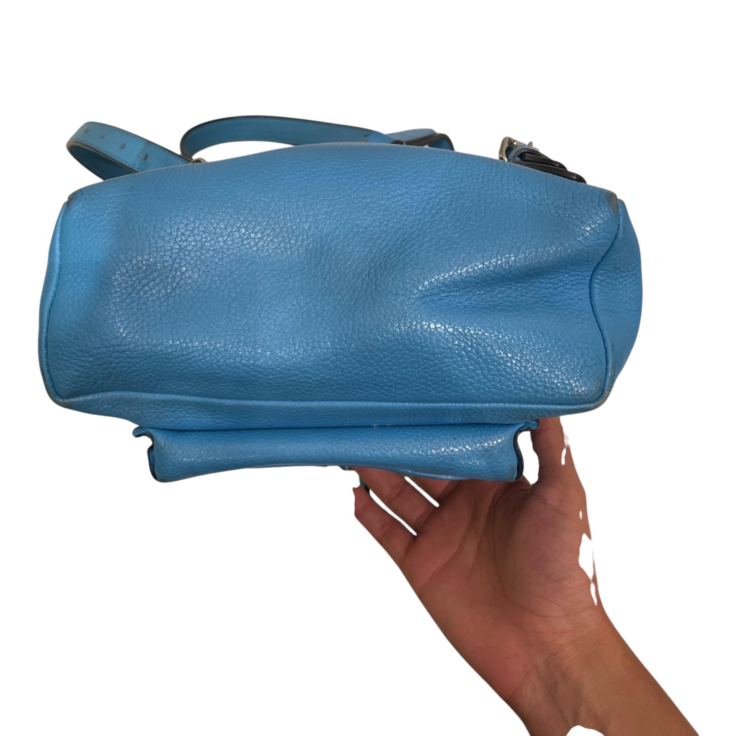 COACH/Backpack/Leather/BLU/TWIST CLASP/ POCKET SIDE STUDS view 4