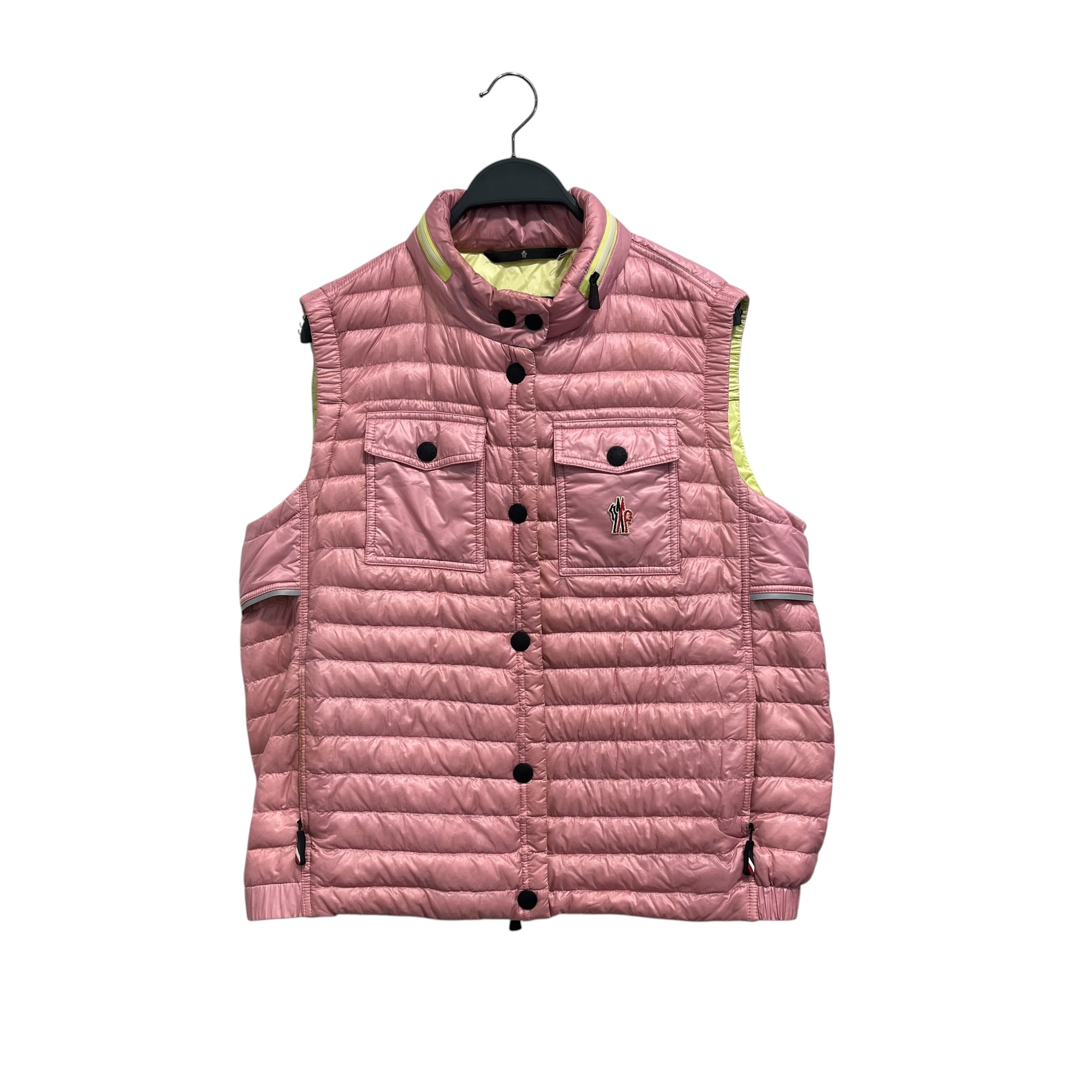 MONCLER/Puffer Vest/5/Nylon/PNK/YELLOW INNER LINING view 1