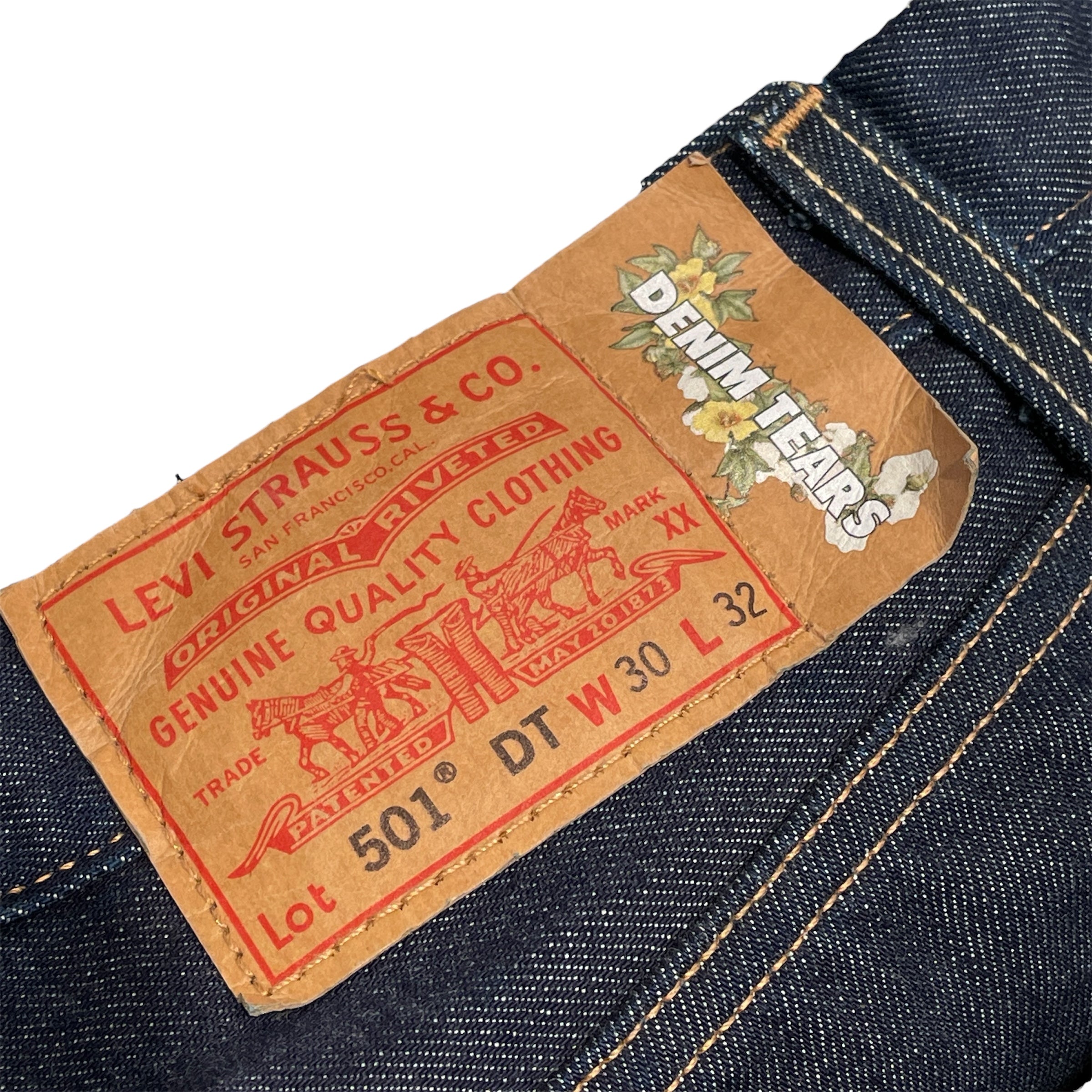 DENIM TEARS/Straight Pants/30/Denim/NVY/Navy Dark Wash Jeans view 3