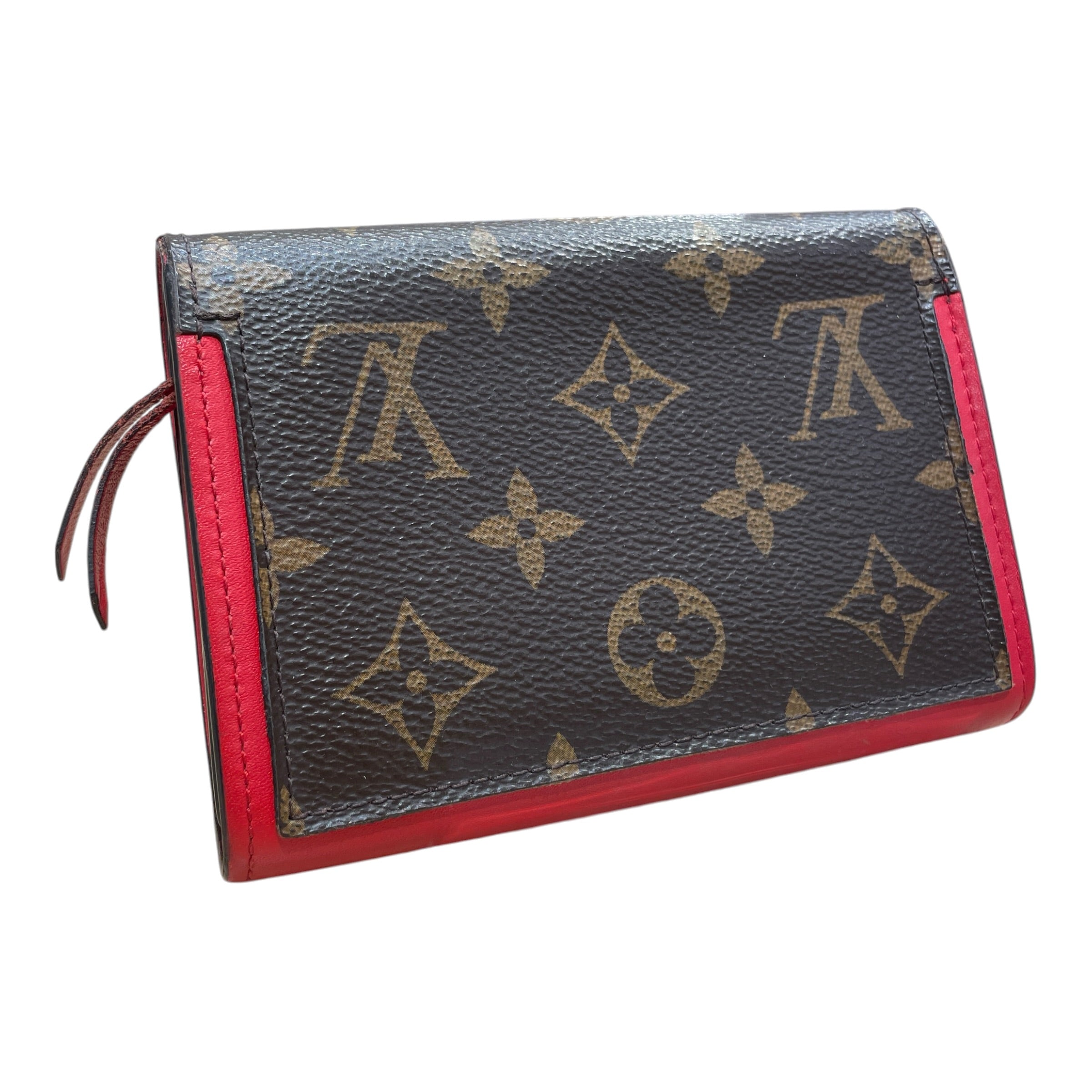 LOUIS VUITTON/Wallet/Monogram/Leather/BRW/L's/Flore Compact Coquelicot (Red) view 2