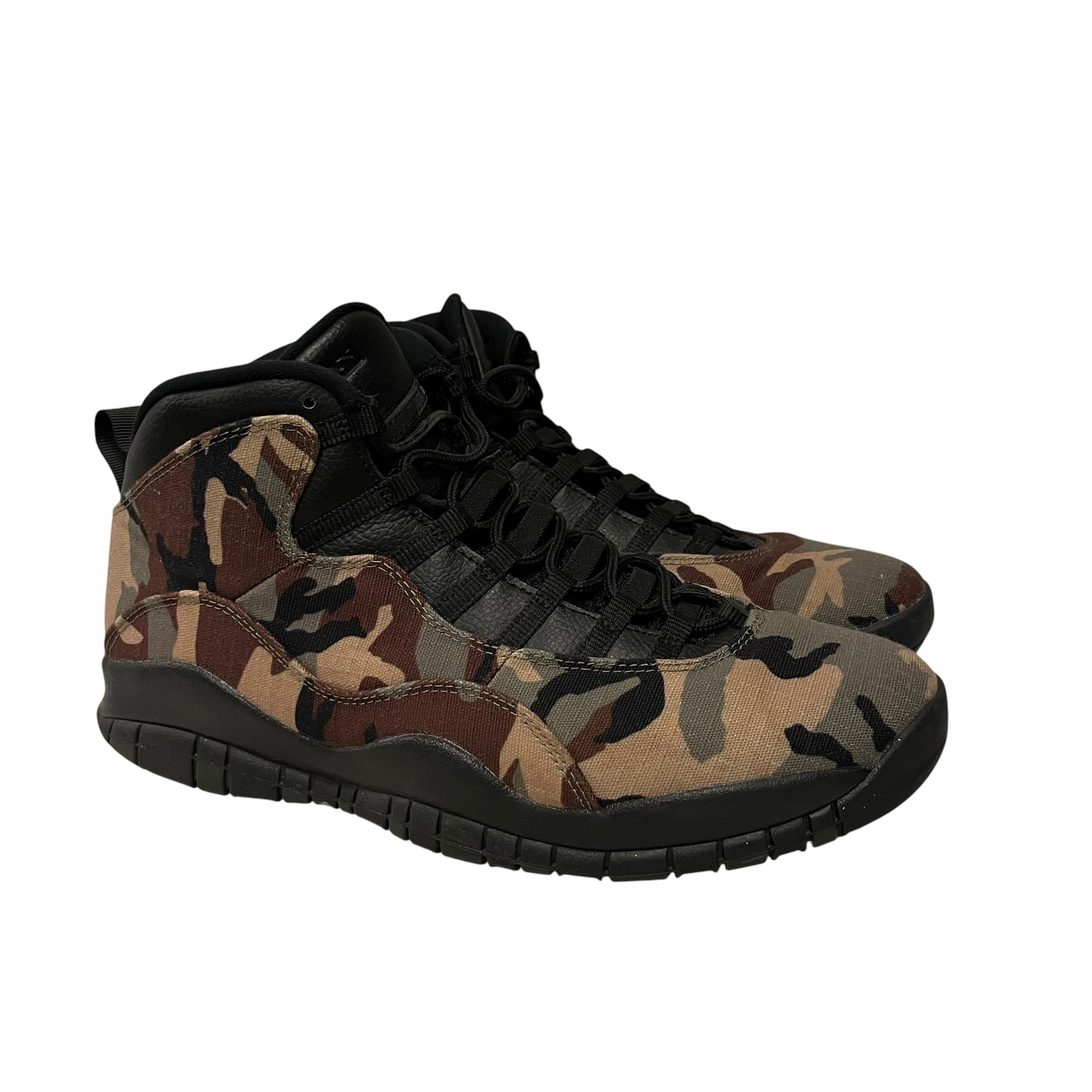 JORDAN BRAND/Hi-Sneakers/US 12/Camouflage/Cotton/MLT/jordan 10 camo view 1