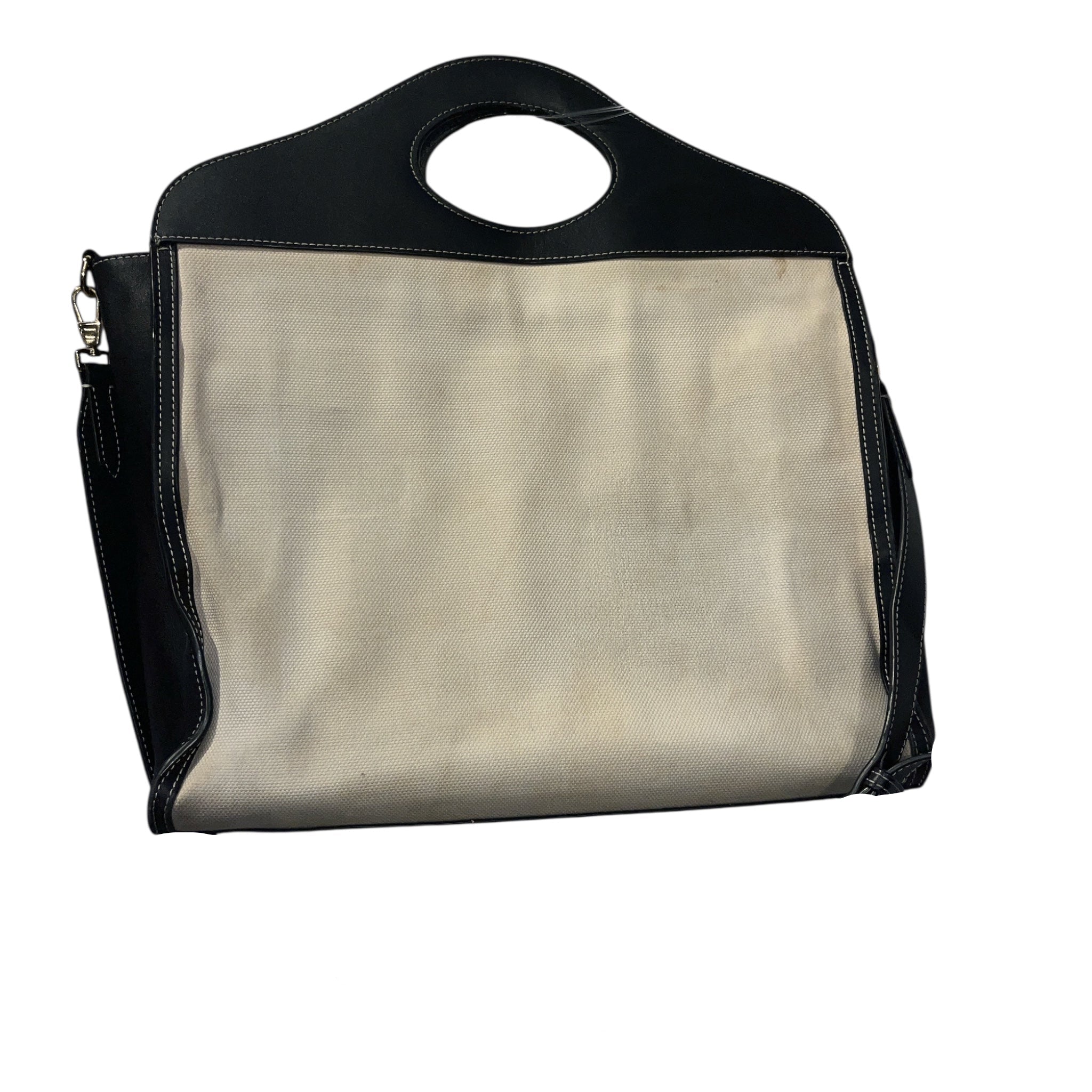 BURBERRY/Tote Bag/Cotton/CRM/LOGO CANVAS POCKET NAVY view 2