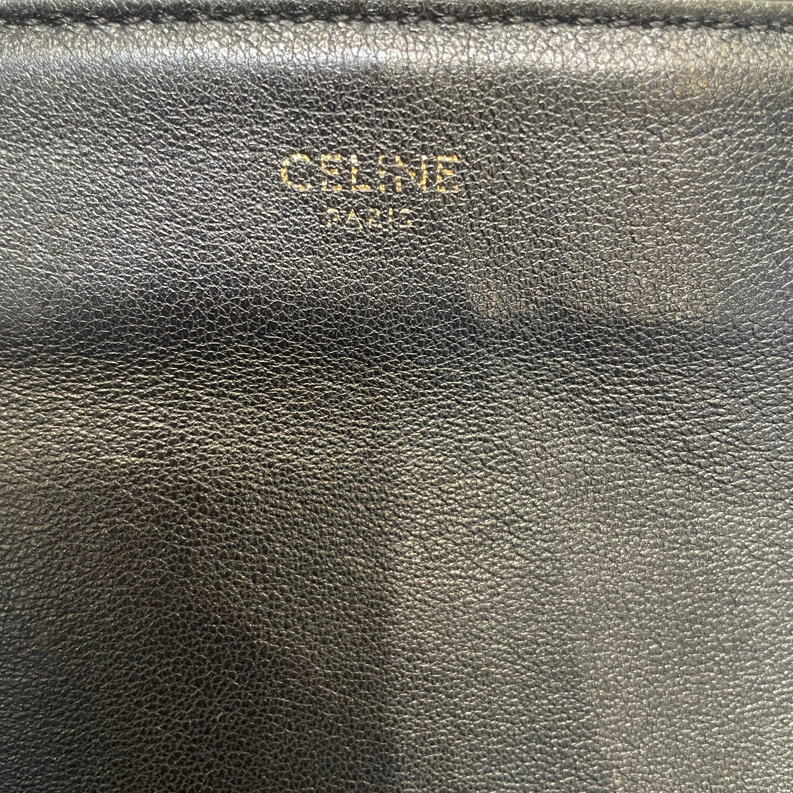 CELINE/Cross Body Bag/Leather/BLK/TRIO BAG view 3
