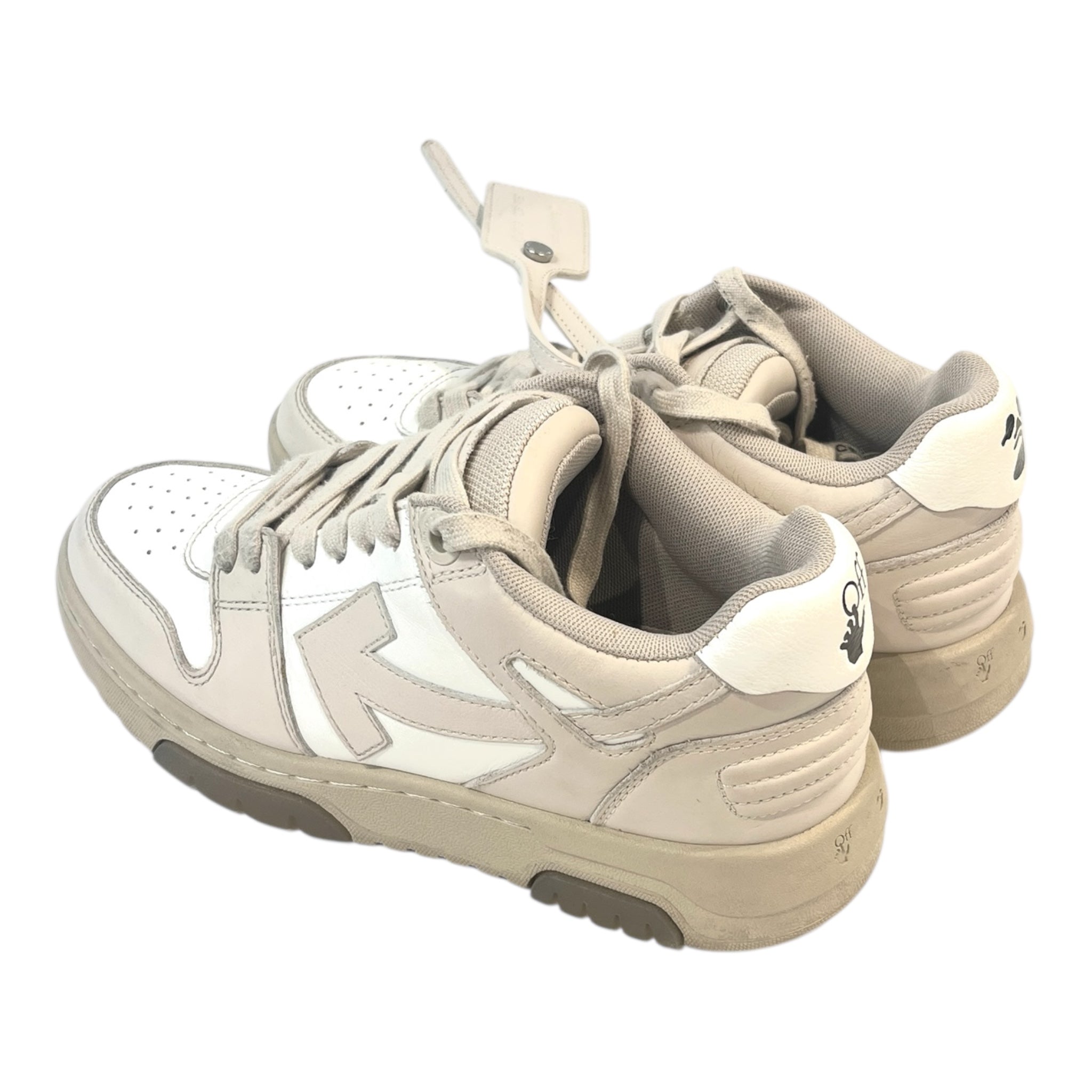 OFF-WHITE/Low-Sneakers/EU 36/Border/Leather/CRM/Out of Office Leather Panel view 2