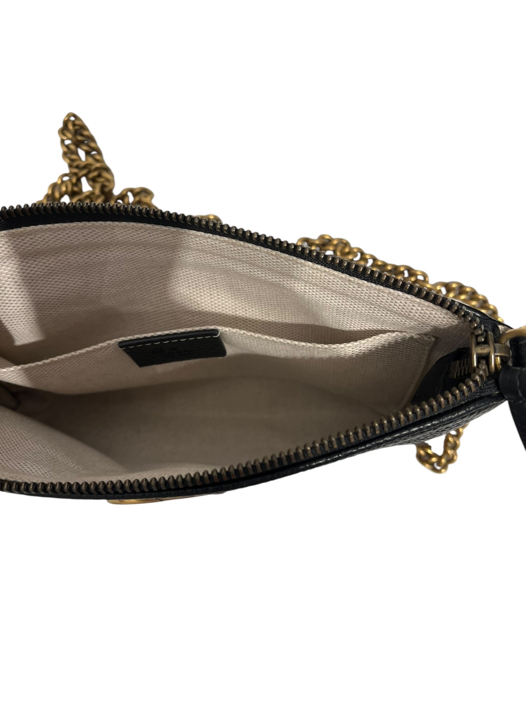 GUCCI/Cross Body Bag/Leather/BLK/Marmont view 4