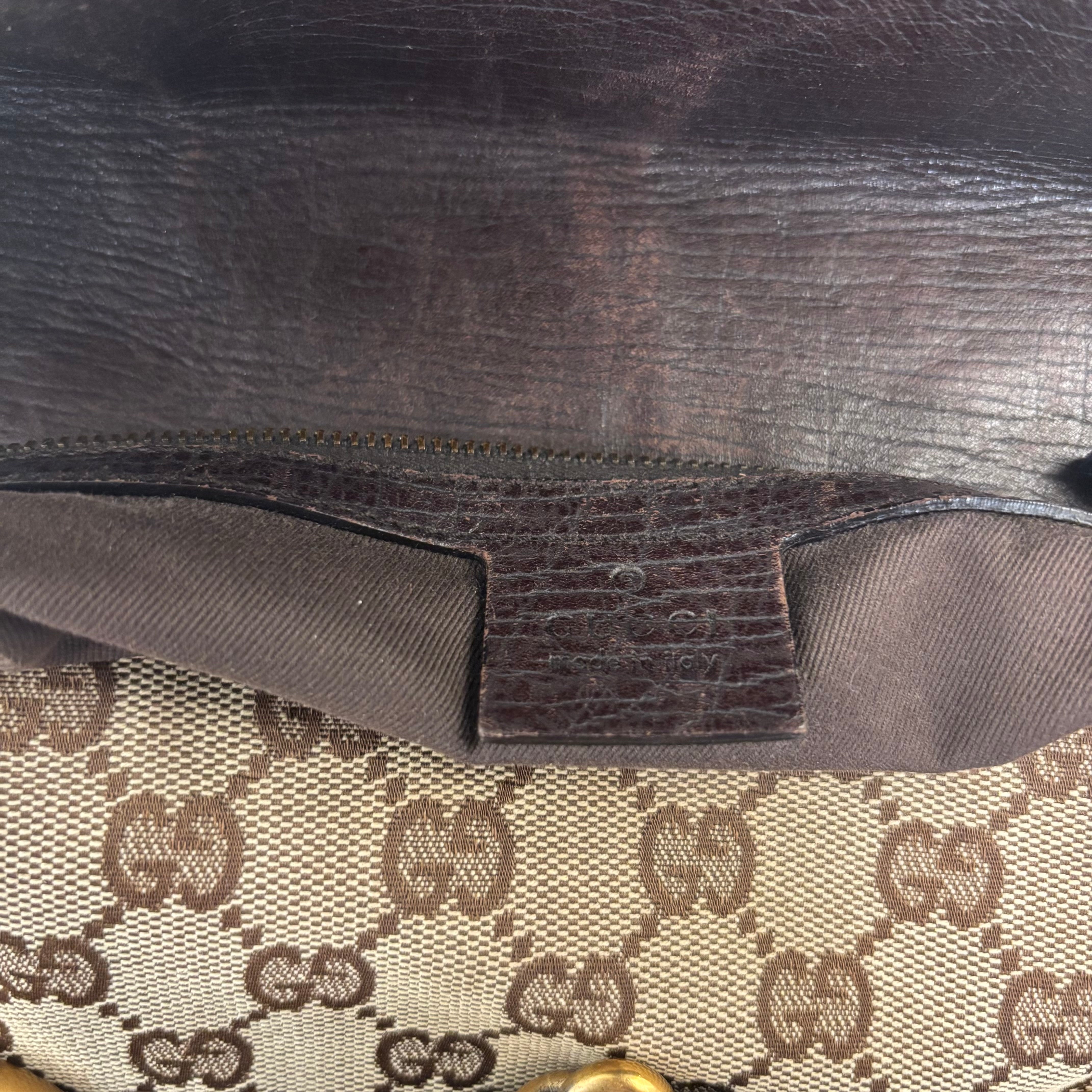 GUCCI/Hand Bag/Monogram/BRW/HORSEBIT CHAIN FLIP view 3