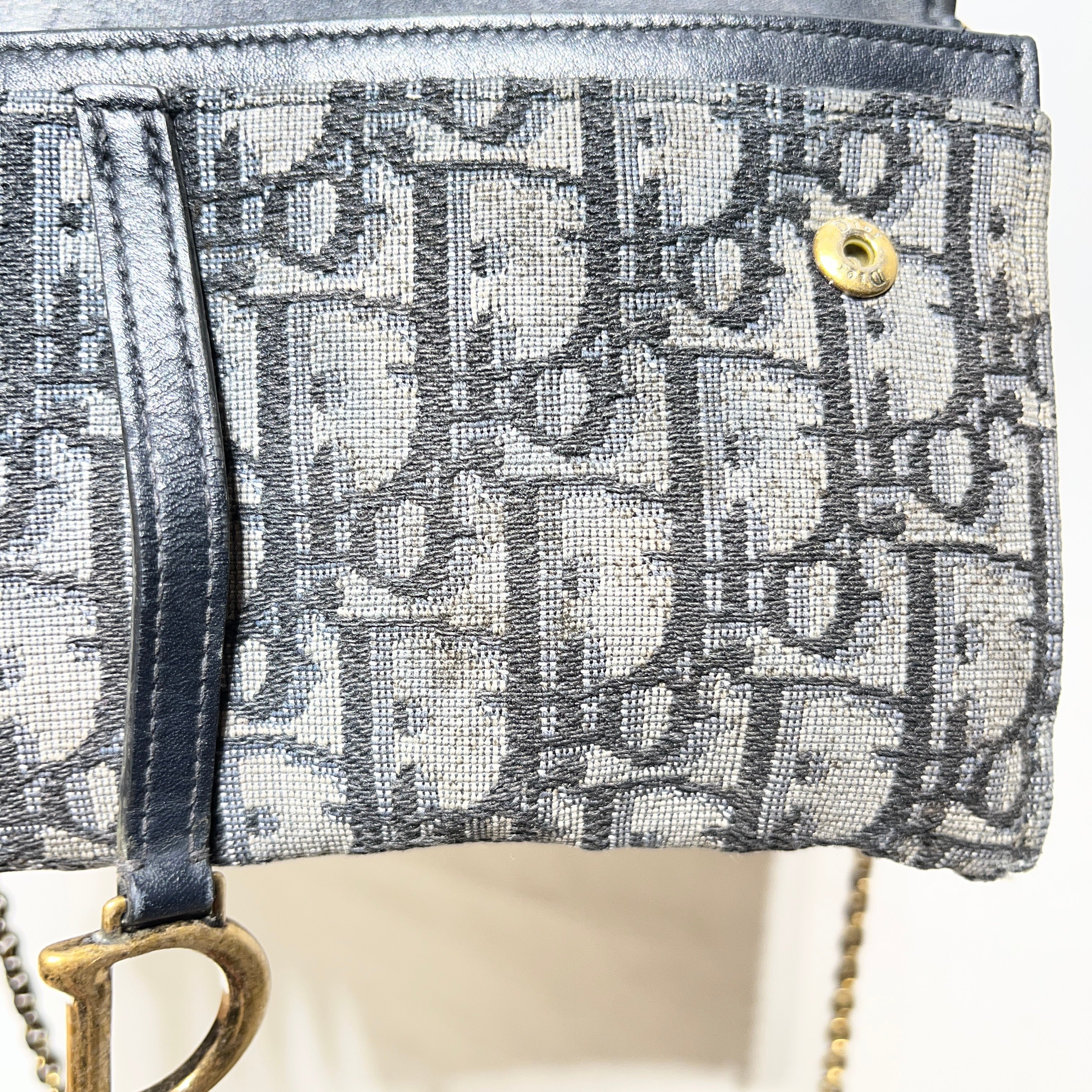 Christian Dior/Necklace/Canvas/GRY/Saddle Bag Wallet view 9
