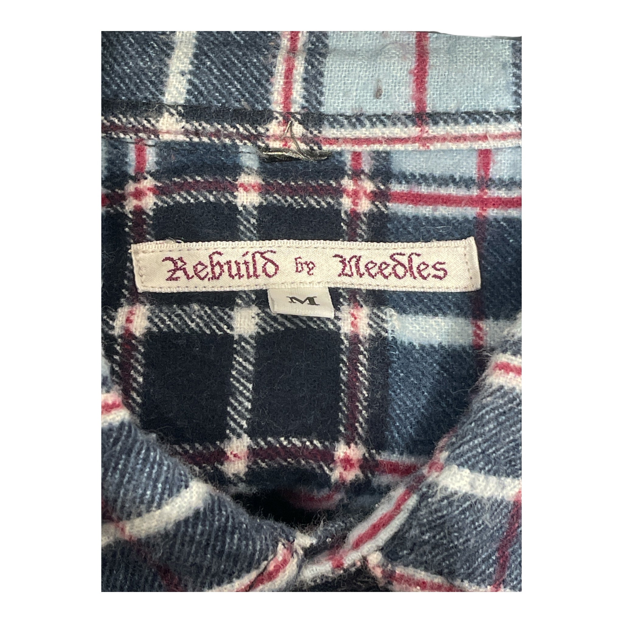 Rebuild by Needles/Flannel Shirt/M/Cotton/BLU/Plaid/Rebuild Flannel view 3