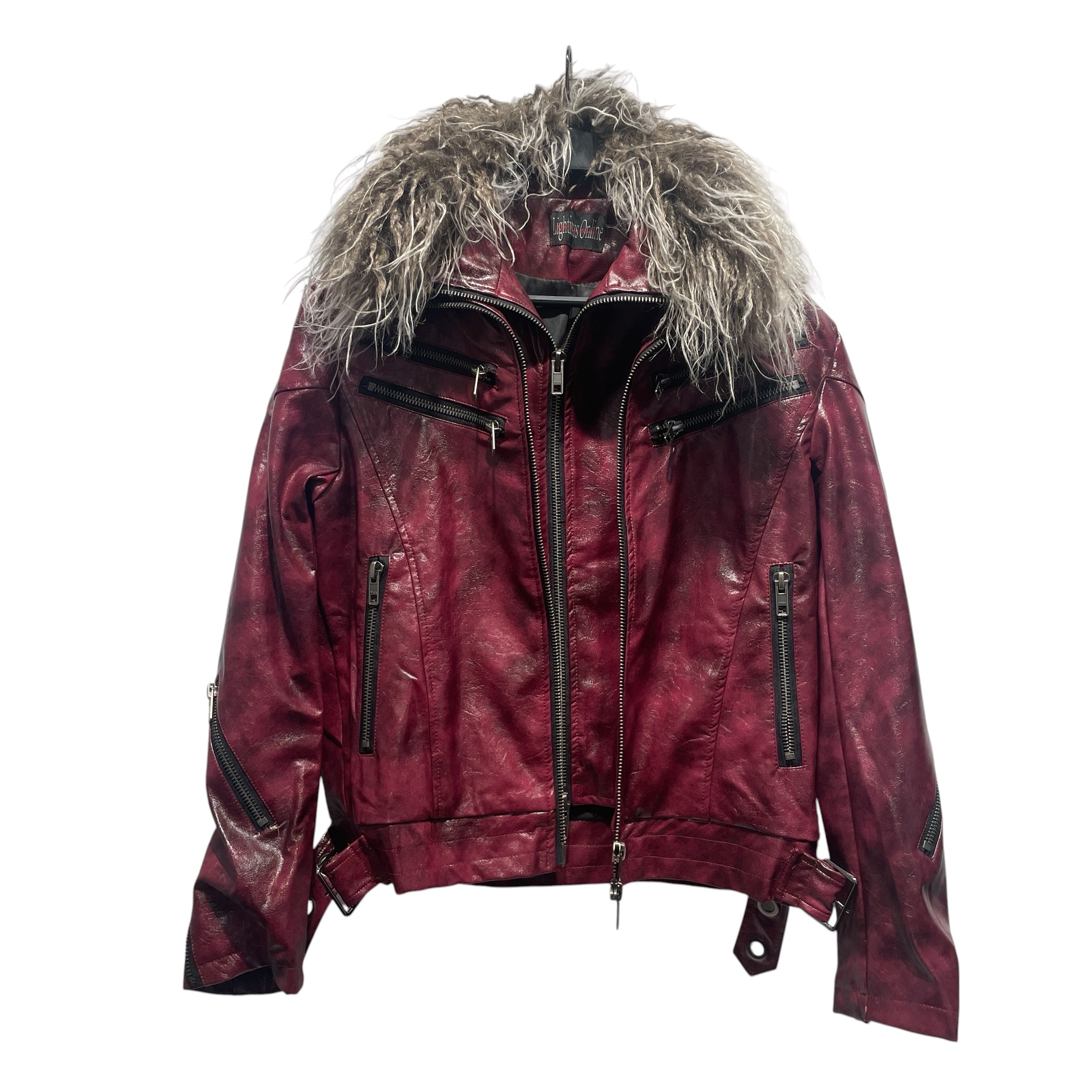 LIGHTINUS ONLINE/Jacket/L/Faux Leather/RED/BLOODSTAINED BLADE COAT view 1