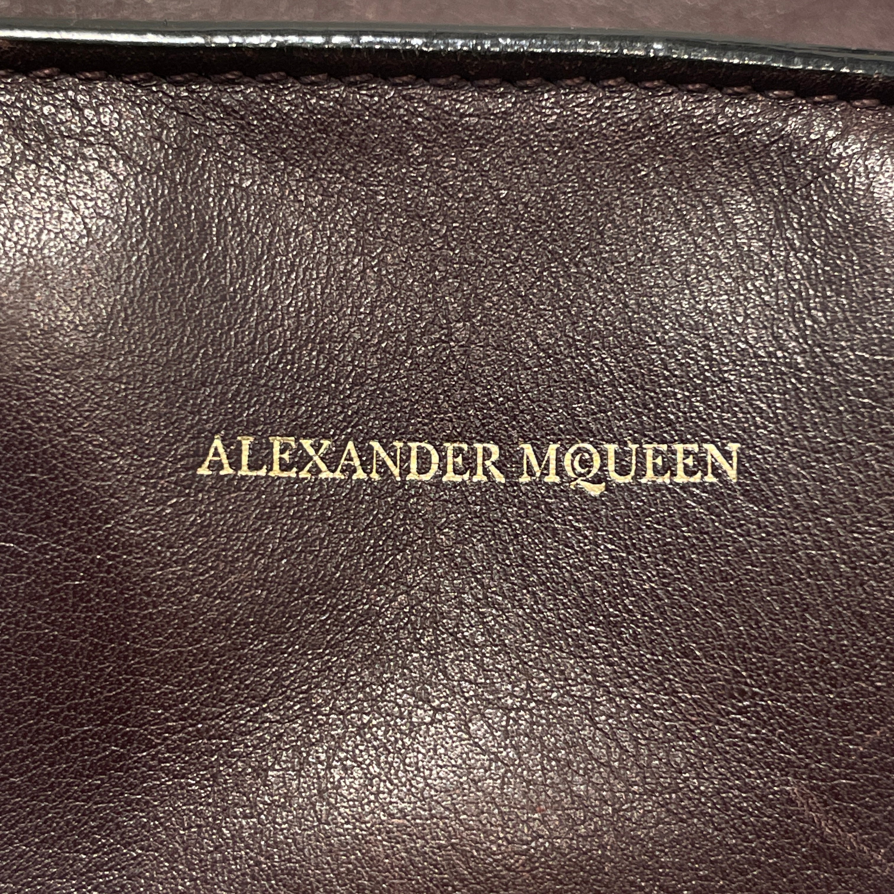 Alexander McQueen/Tote Bag/Leather/BRW/Inside out Shopper Tote view 5