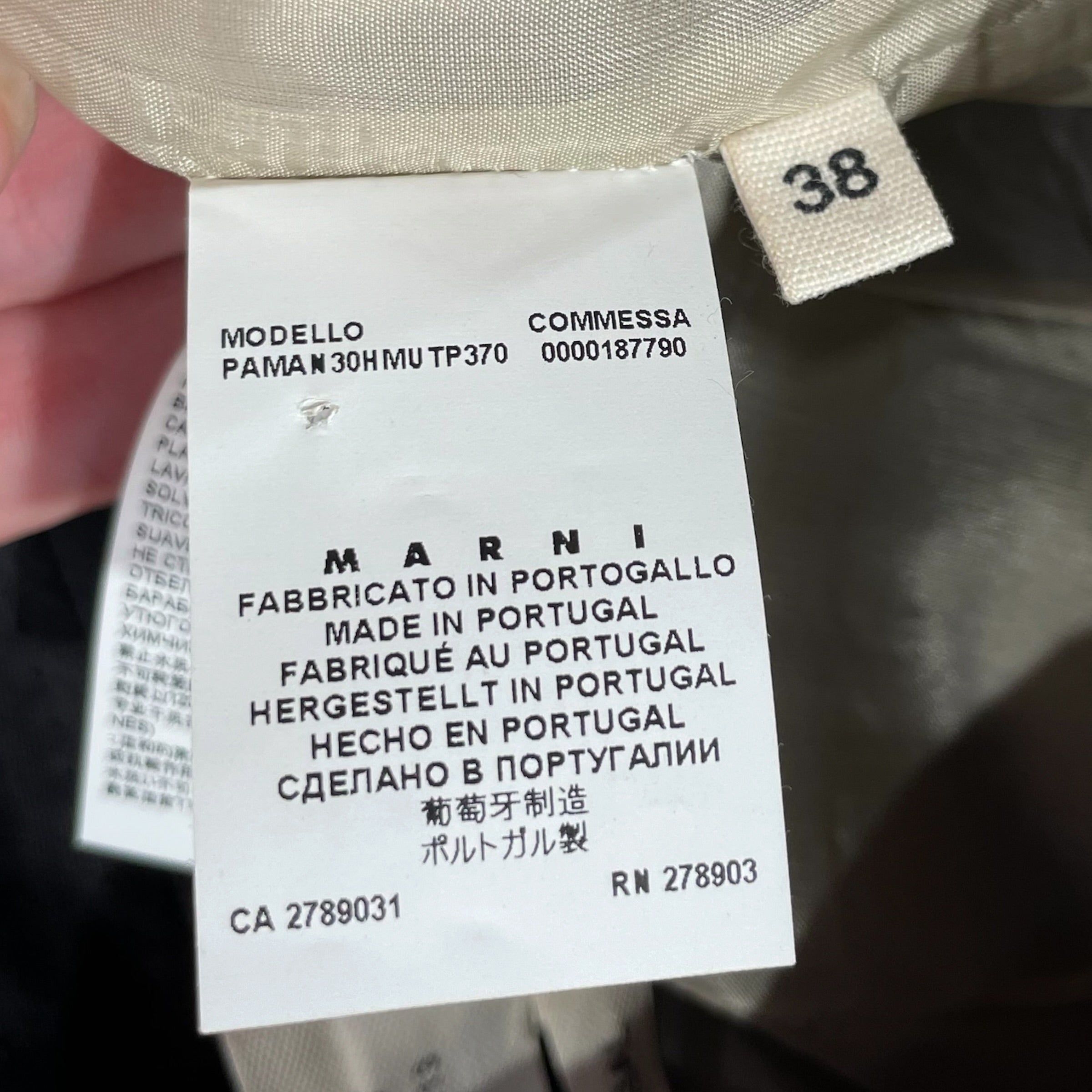 MARNI/Straight Pants/38/Polka dot/Polyester/CRM/METALLIC POLKA DOTS 2013 NWT view 4